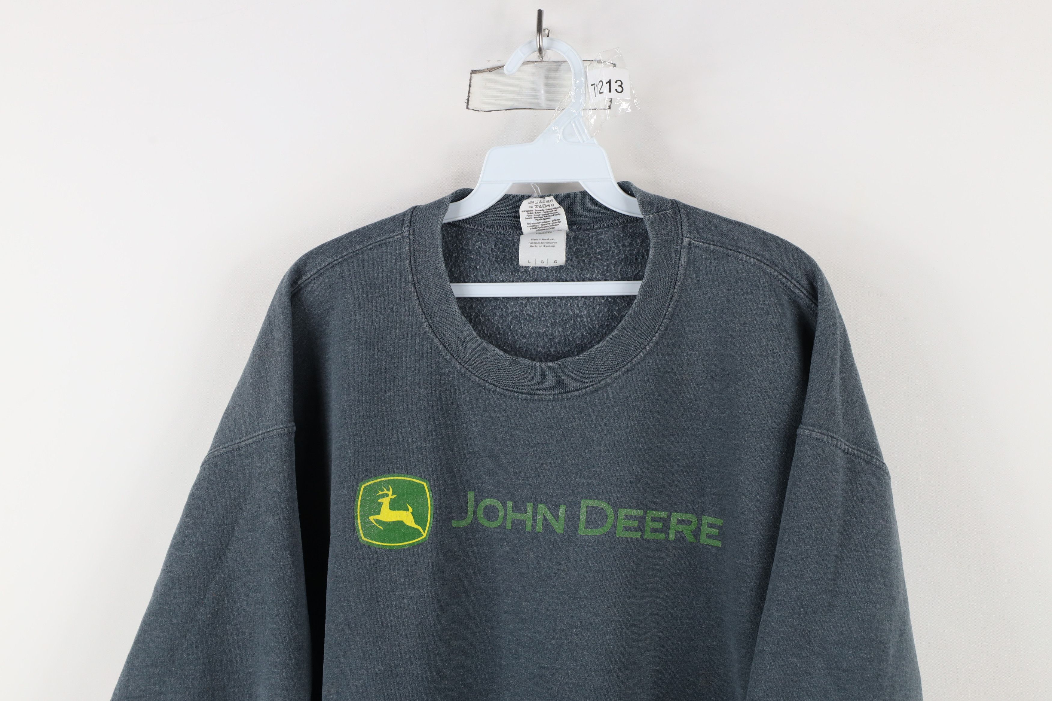 Vintage Vintage Spell John Deere Tractors Crewneck Sweatshirt Gray Size US L / EU 52-54 / 3 - 2 Thumbnail