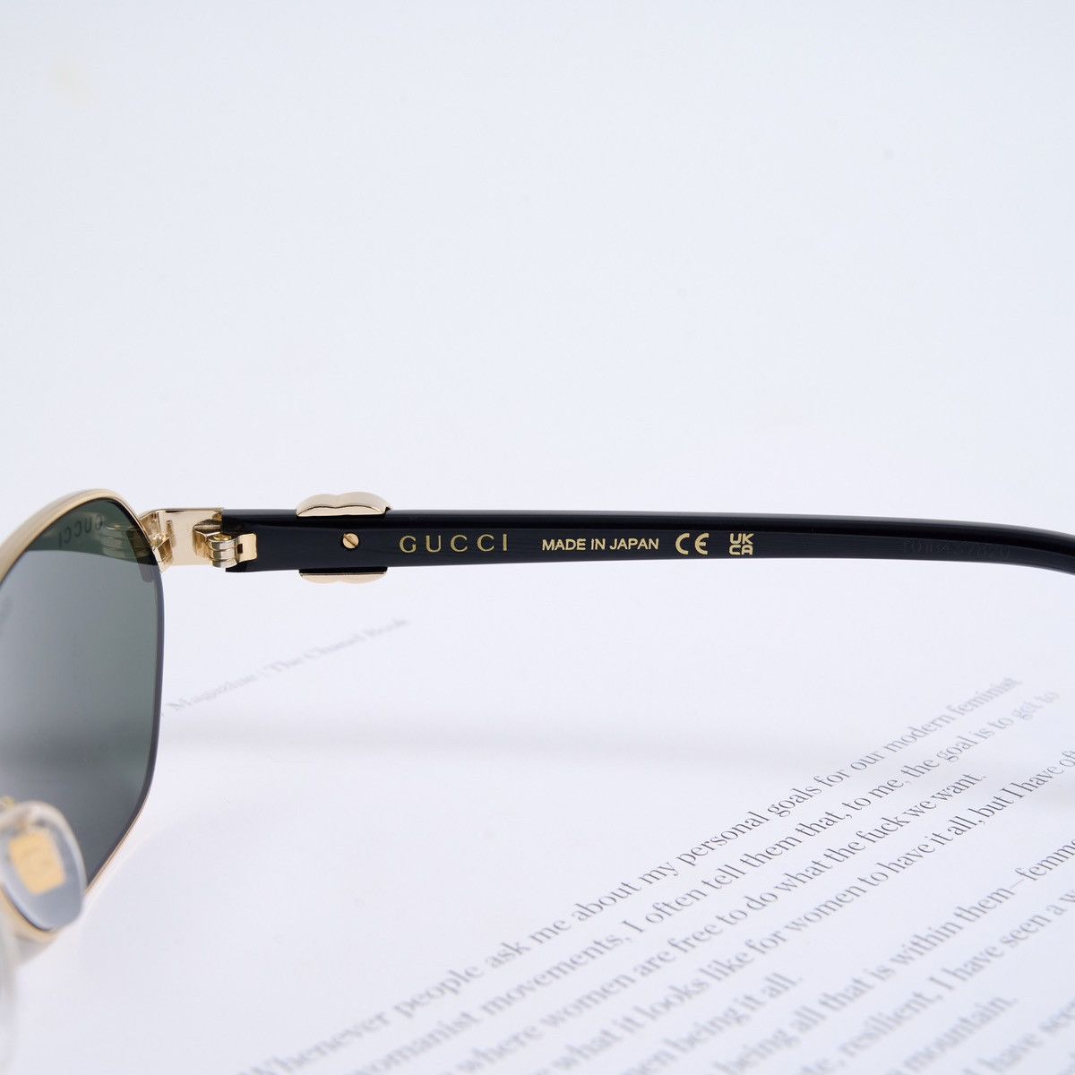 Gucci GUCCI GG1593S 001 SUNGLASSES Size ONE SIZE - 4 Thumbnail