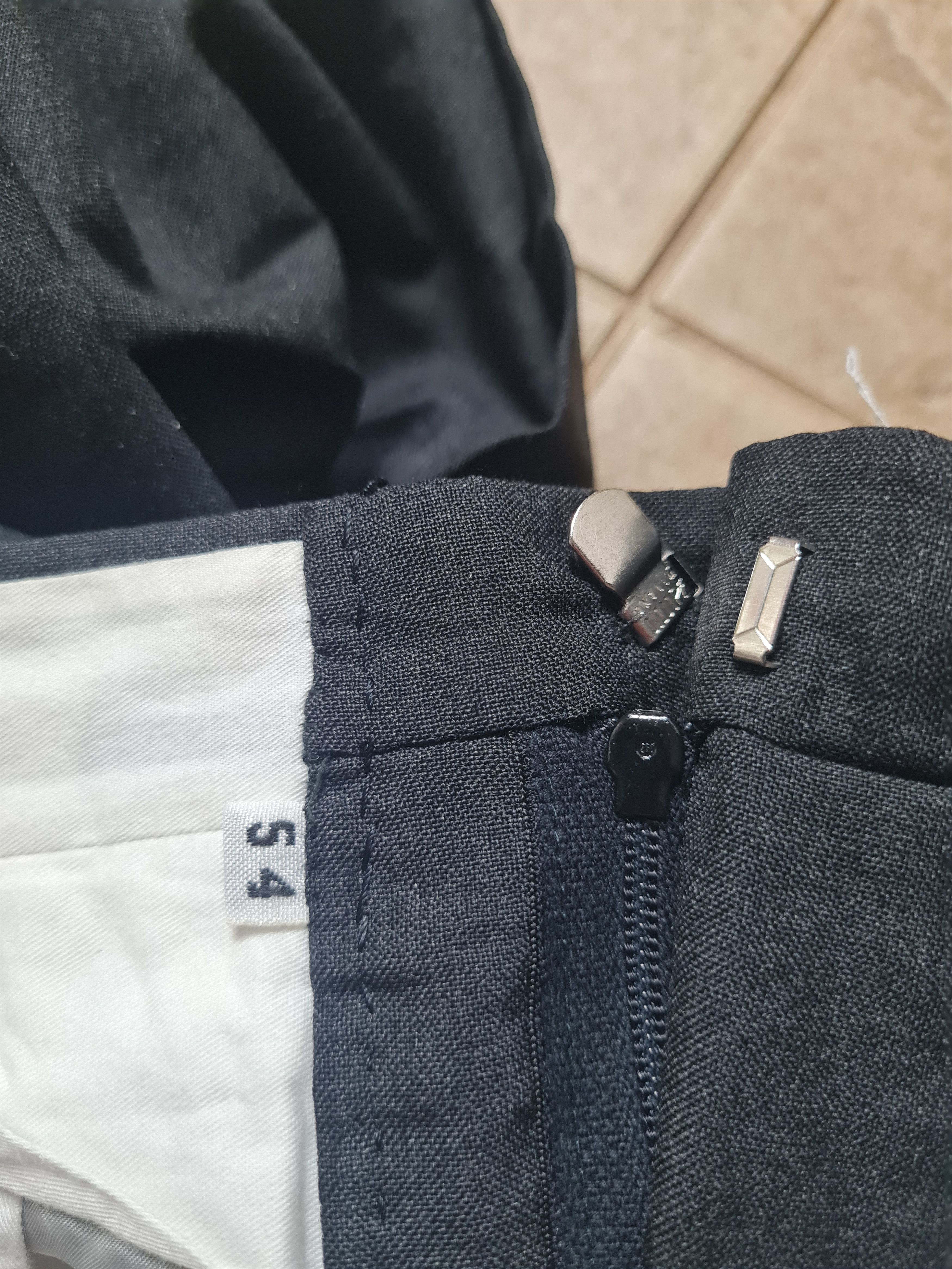 Kiton Kiton Napoli Charcoal Gray-Black Premium Wool Dress Trouses Size US 38 / EU 54 - 19 Thumbnail