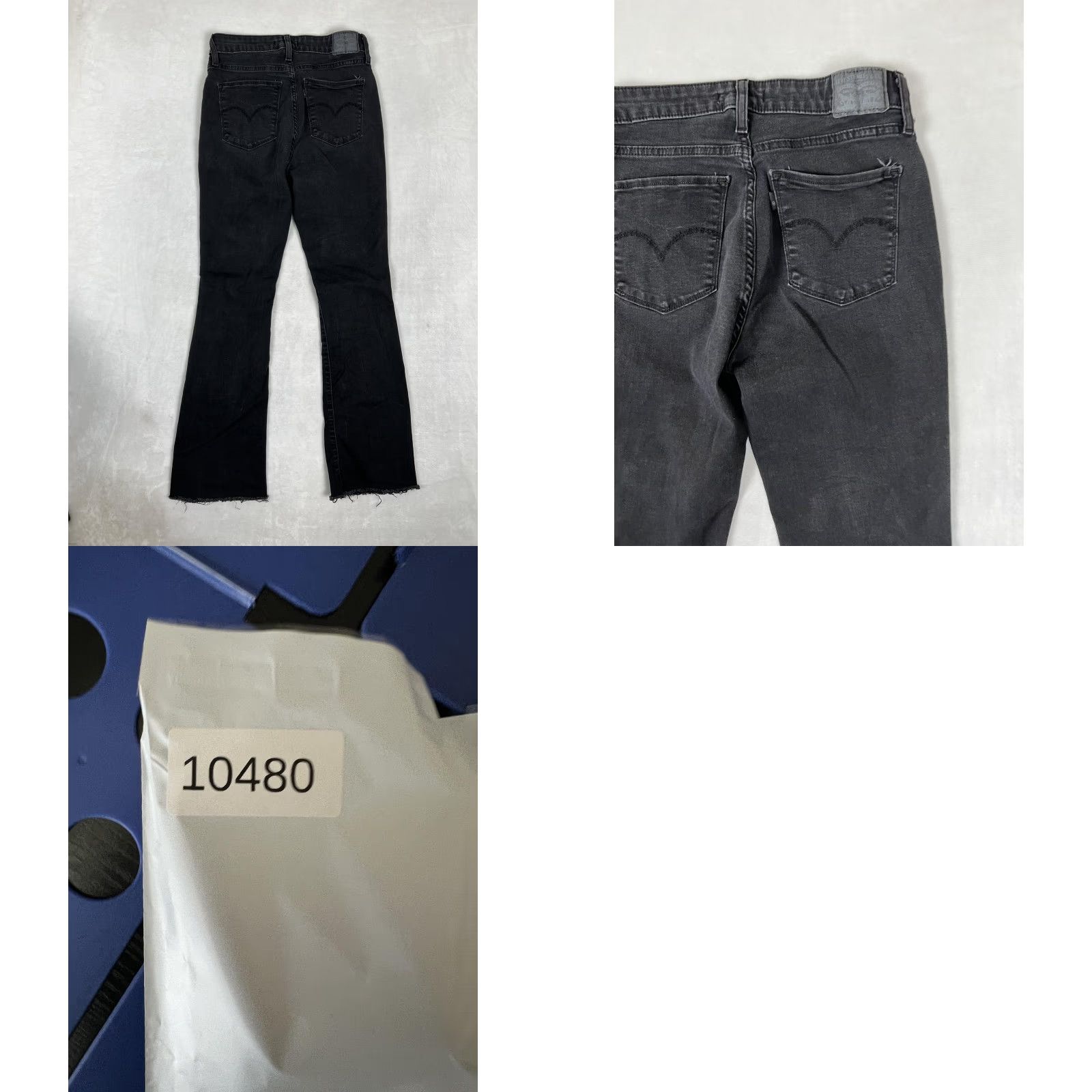 Levi's Levi's Jeans 725 High Rise Bootcut 30x32 Womens Black Denim Stretch Pull Zip Inseam 32 Size 30" / US 8 / IT 44 - 8 Thumbnail
