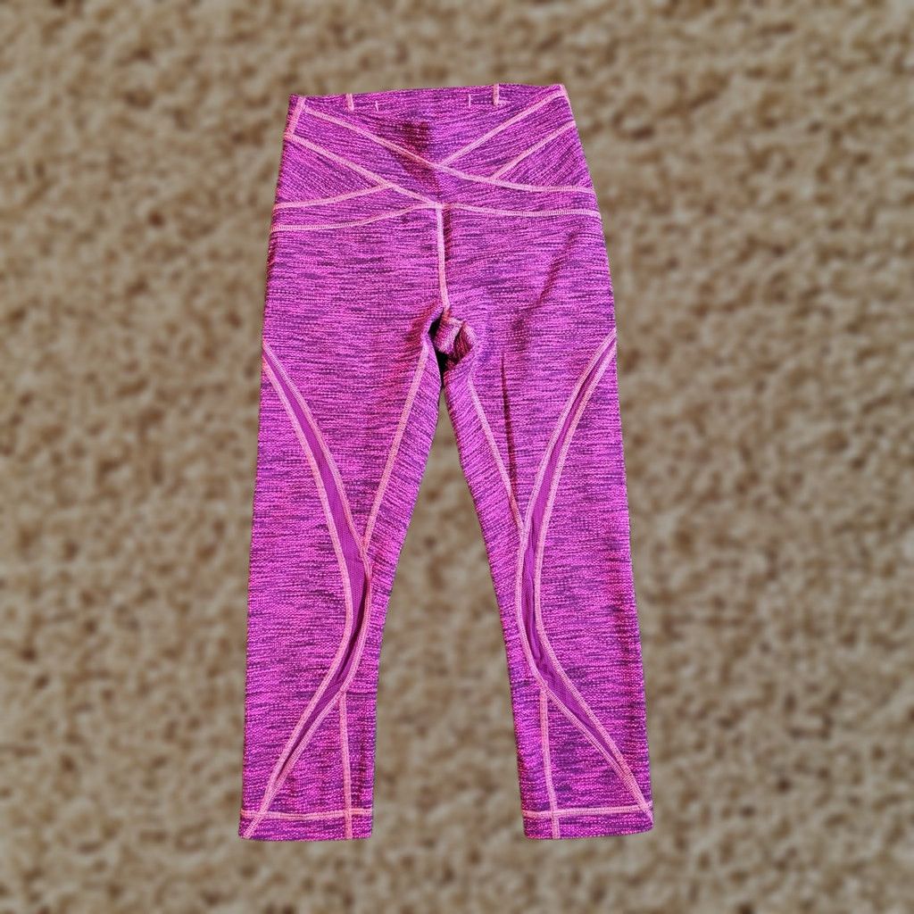 Lululemon Lululemon Pants Womens 4 Pink Purple Free Flow Crop Stretch Low Rise Athletic Shirt? Size 27" / US 4 / IT 40 - 1 Thumbnail