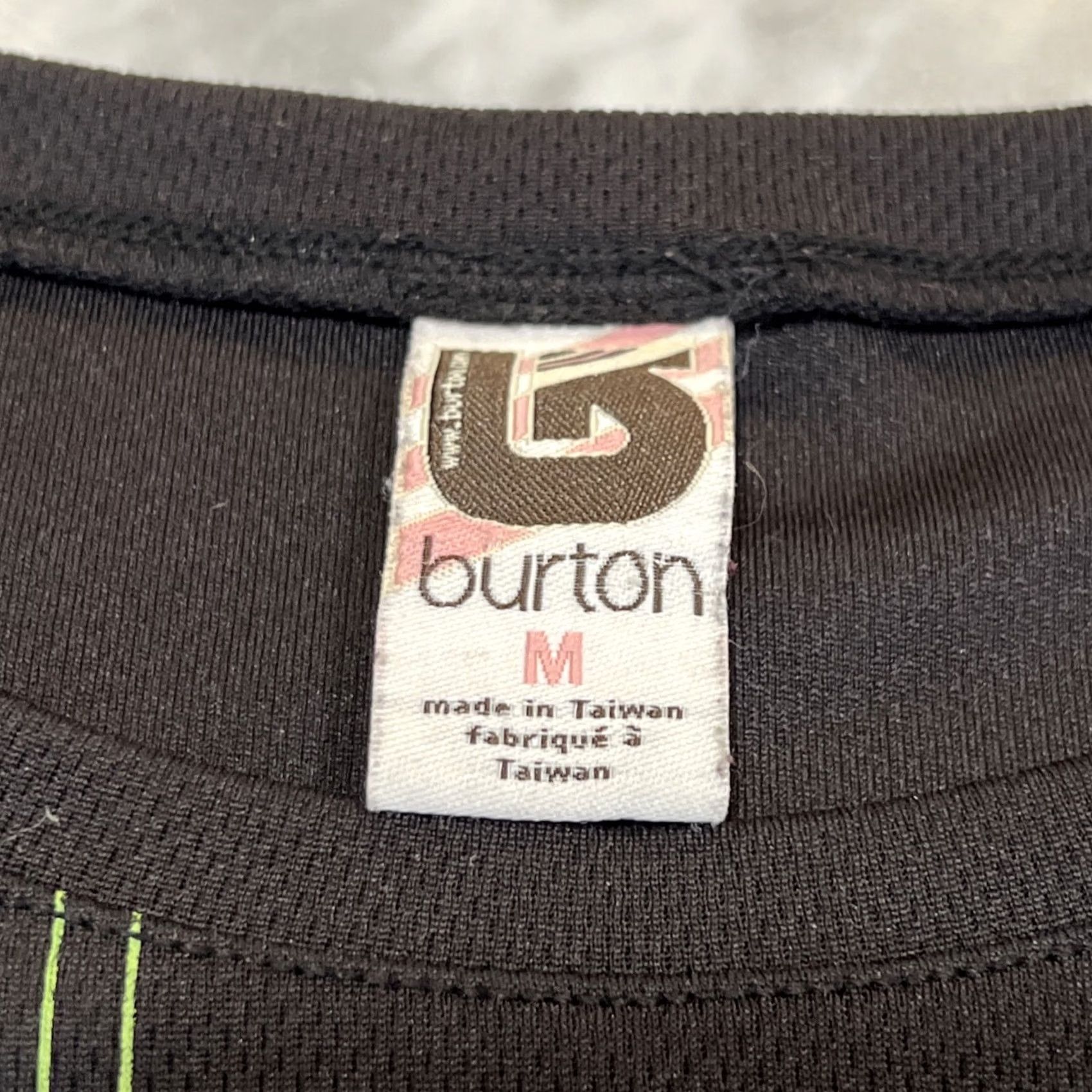 Burton Burton Shirt Men’s Medium Black Green Long Sleeve Graphic Print Polyester Size US M / EU 48-50 / 2 - 5 Thumbnail