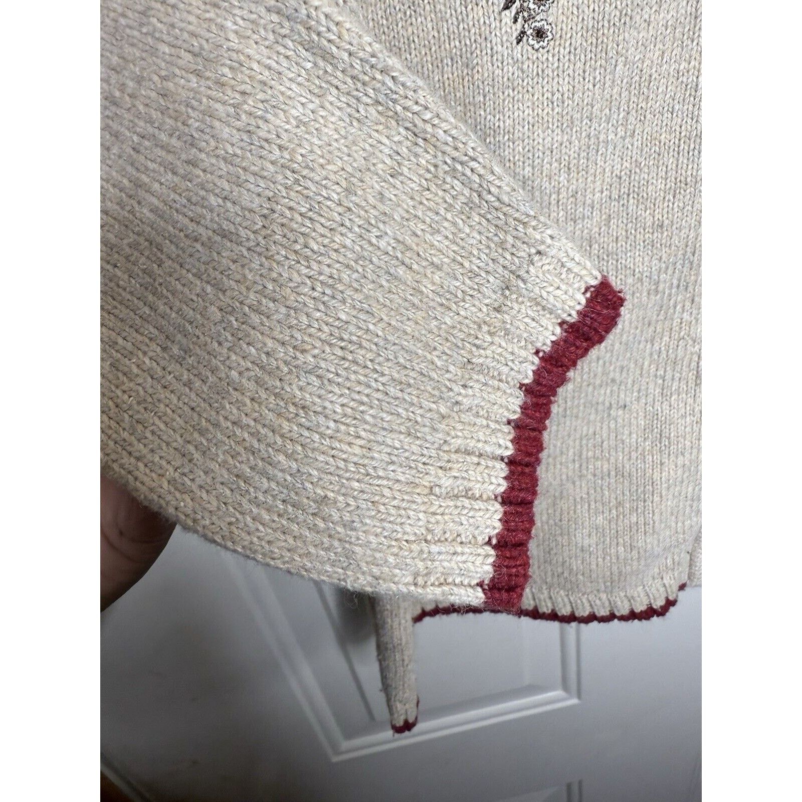 Croft & Barrow Croft & Barrow Cardigan Sweater Women’s Large Tan Zip Birds Size L / US 10 / IT 46 - 6 Thumbnail