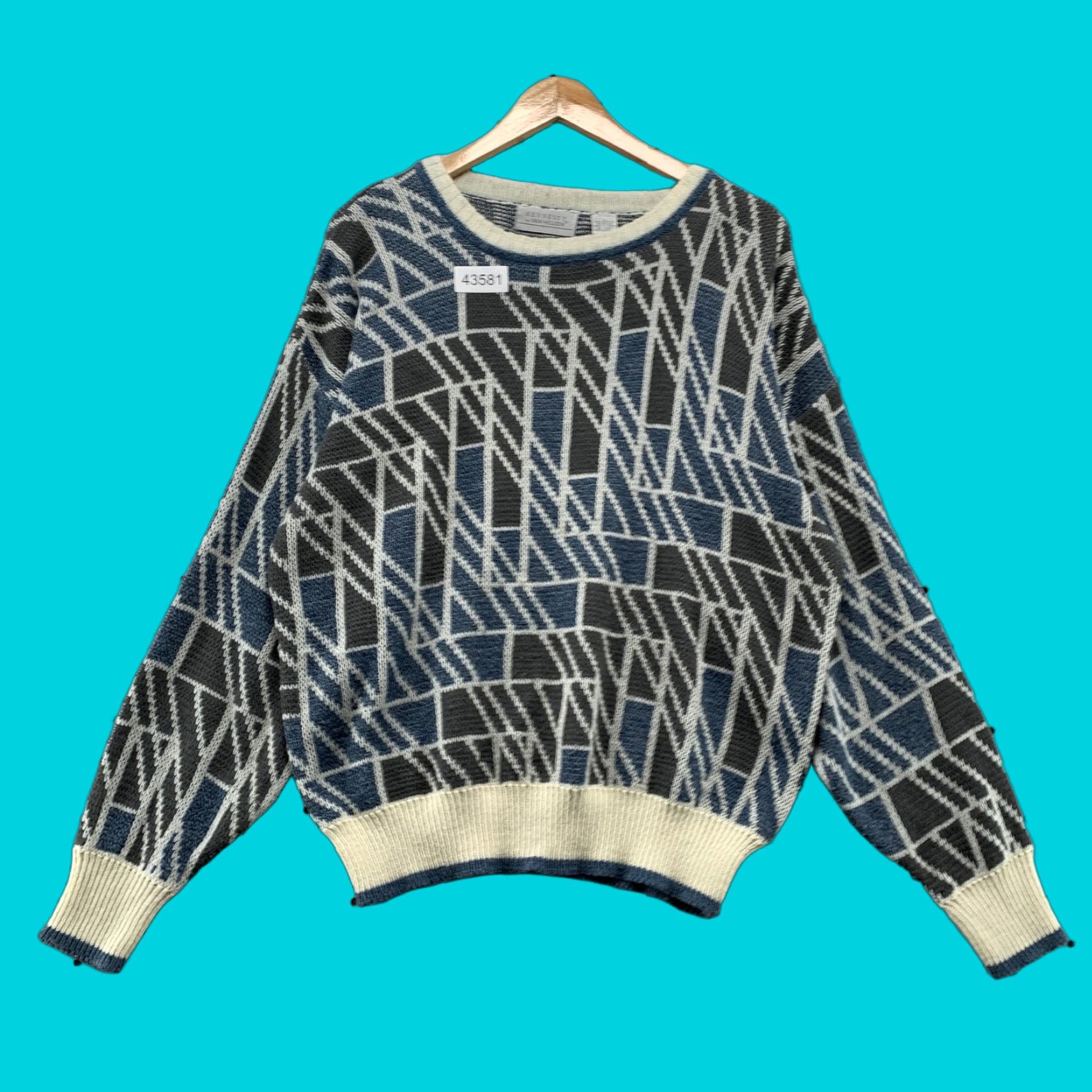 Van Heusen VINTAGE Van Heusen Hennessy 3D Knit Sweater Mens Medium 