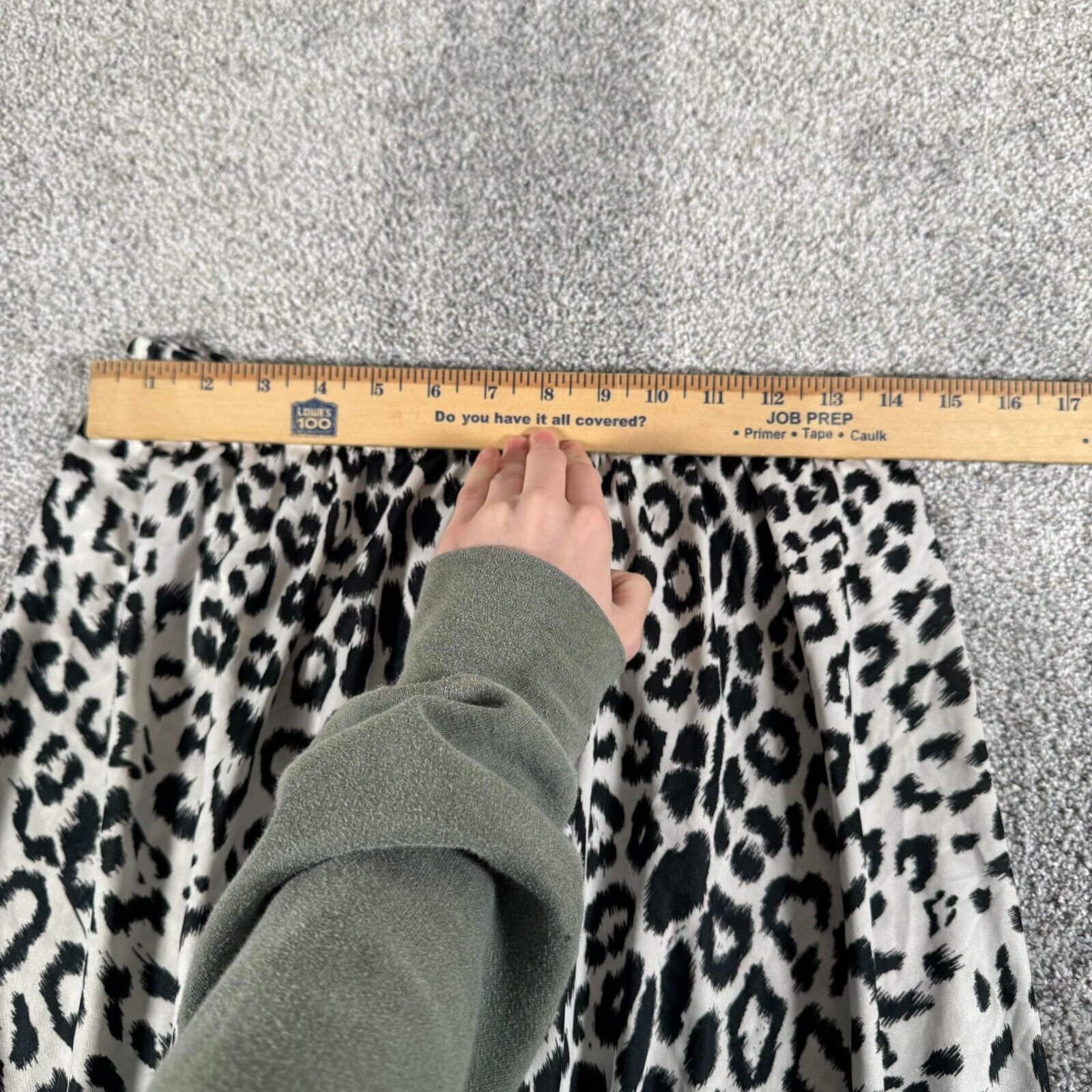 Other Vintage Skirt Size 16 Petite Skater Flowy Leopard Print 90s Size 38" / US 16 / IT 52 - 3 Thumbnail
