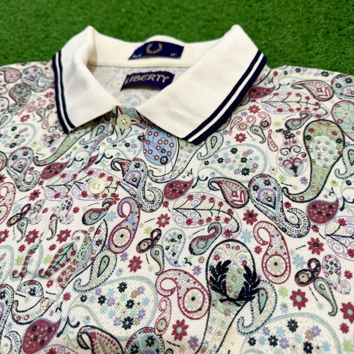 Other FRED PERRY X Liberty London 'PAISLEY' Twin Tapped Polo Tee Size US M / EU 48-50 / 2 - 6 Thumbnail