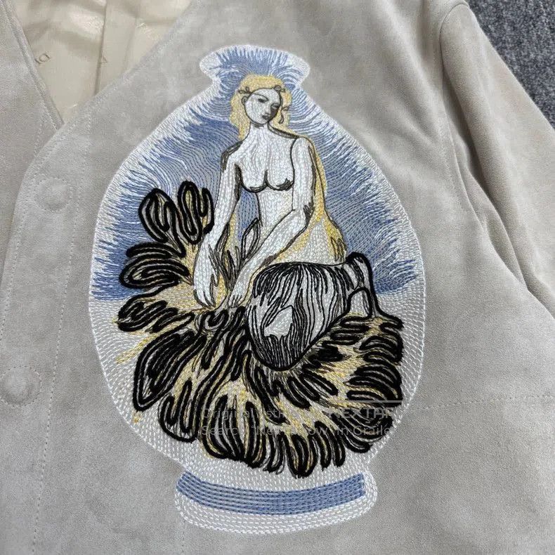 Dior Dior Mermaid Embroidery Suede Jacket. Size US XXL / EU 58 / 5 - 3 Thumbnail
