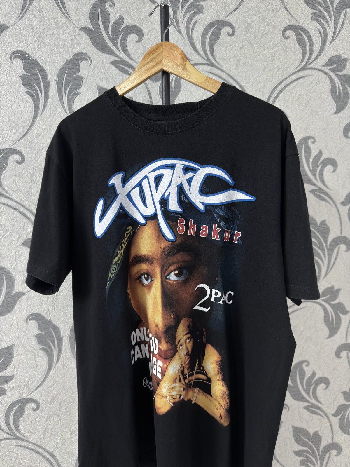 Rap Tees Vintage 90s Tupac Shakur 2Pac Only God Can Judge Me T-Shirt Size US XL / EU 56 / 4 - 10 Thumbnail