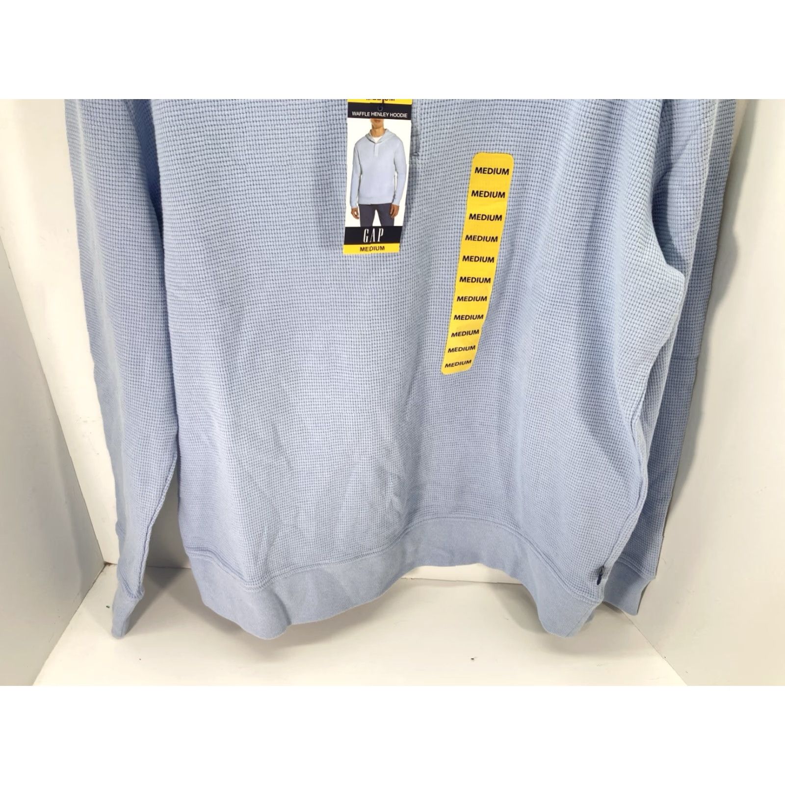Gap Gap Waffle Henley Hoodie Shirt Men Medium Blue Long Sleeve Pullover Casual NWT Size US M / EU 48-50 / 2 - 3 Thumbnail