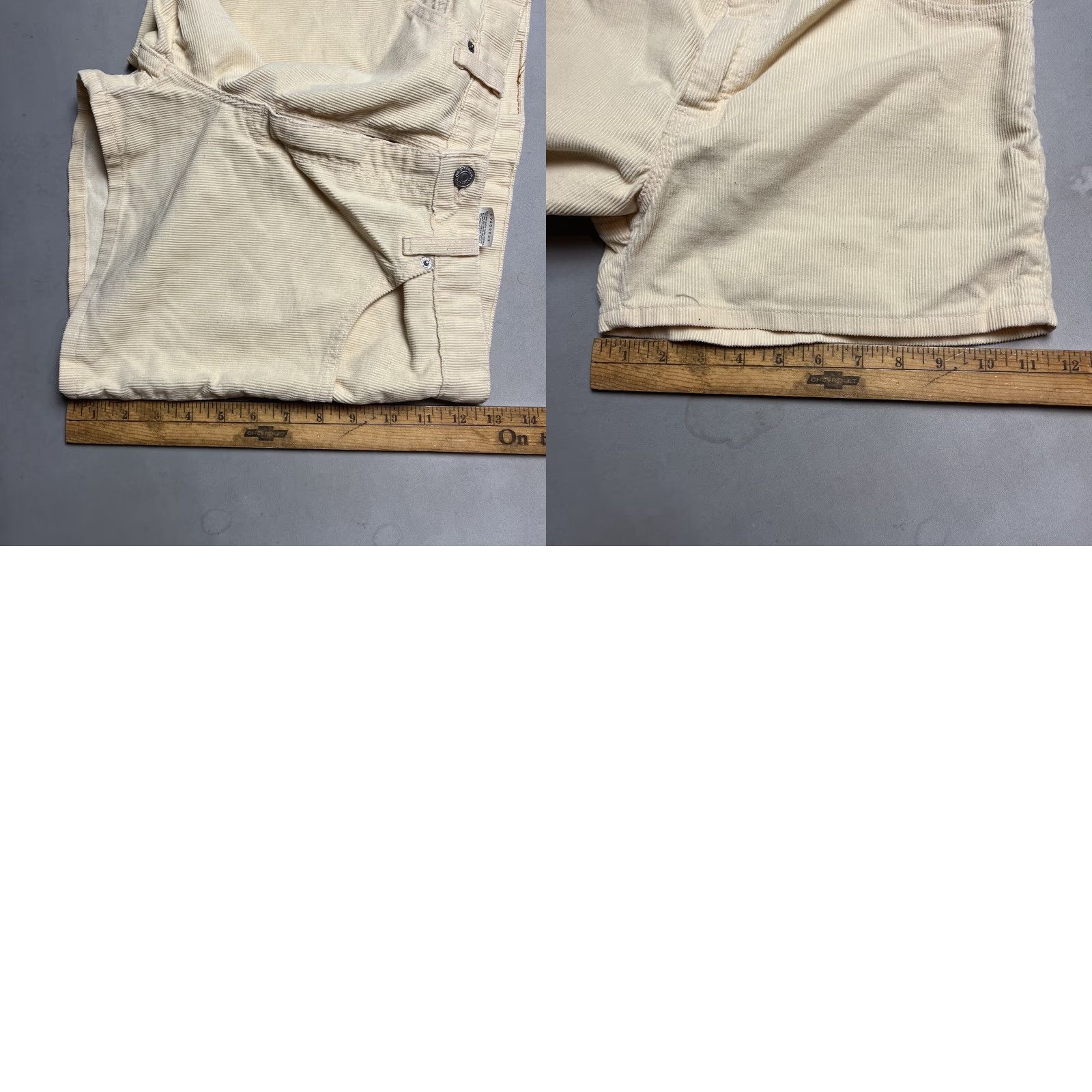 VINTAGE Levi's 913 Corduroy Shorts Regular Fit Women 29 Beige 70s Orange Tab Chino