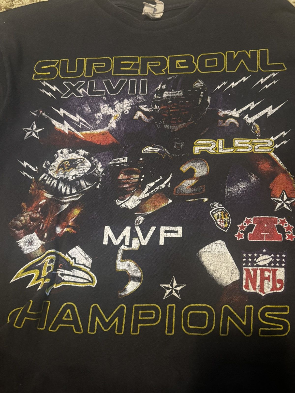 Vintage Vintage Ravens super bowl T-shirt Size US M / EU 48-50 / 2 - 4 Thumbnail