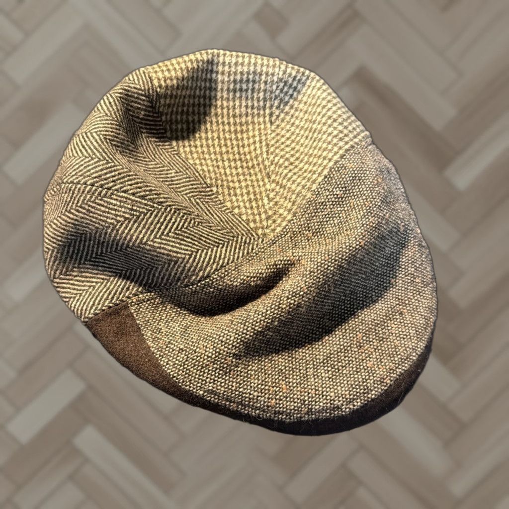 Dockers VINTAGE Dockers Men Newsboy Hat L/XL Brown Cream Ear Flap Wool Polyester Size ONE SIZE - 1 Thumbnail