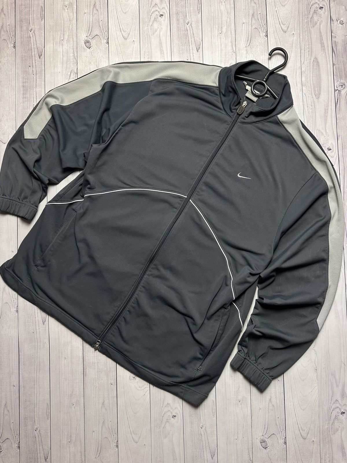 Nike × Vintage Vintage Nike Track jacket size XXL logo grey Size US XXL / EU 58 / 5 - 2 Thumbnail