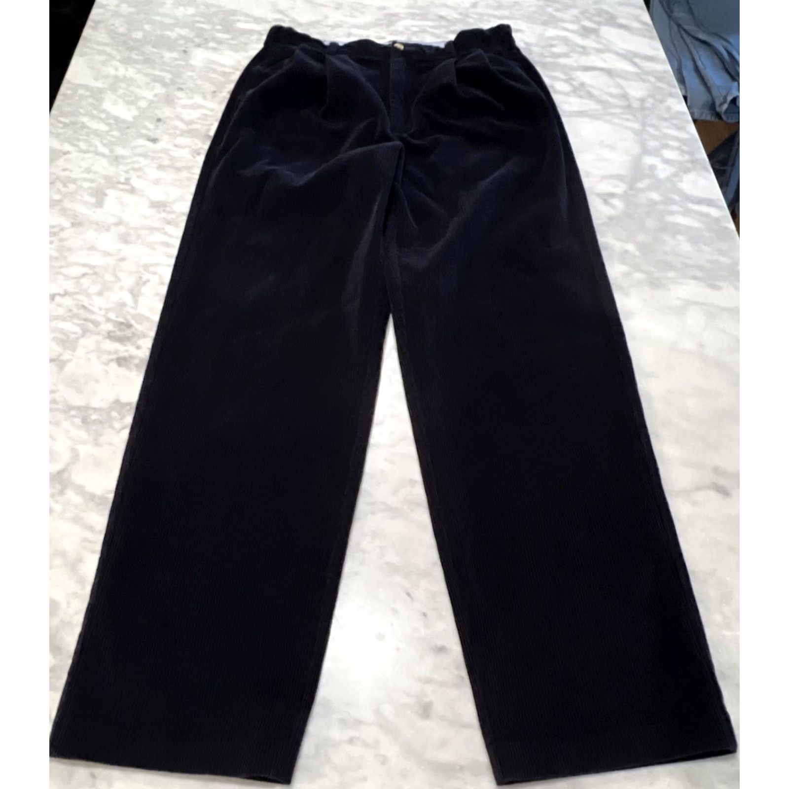 Tommy Hilfiger Tommy Hilfiger Golf Pants Men’s 34x33 Wide-Leg Pleated Front Navy Corduroy Pants Size US 34 / EU 50 - 5 Thumbnail