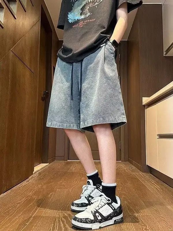 Japanese Brand × Jean Retro loose straight denim shorts Size US 32 / EU 48 - 2 Thumbnail