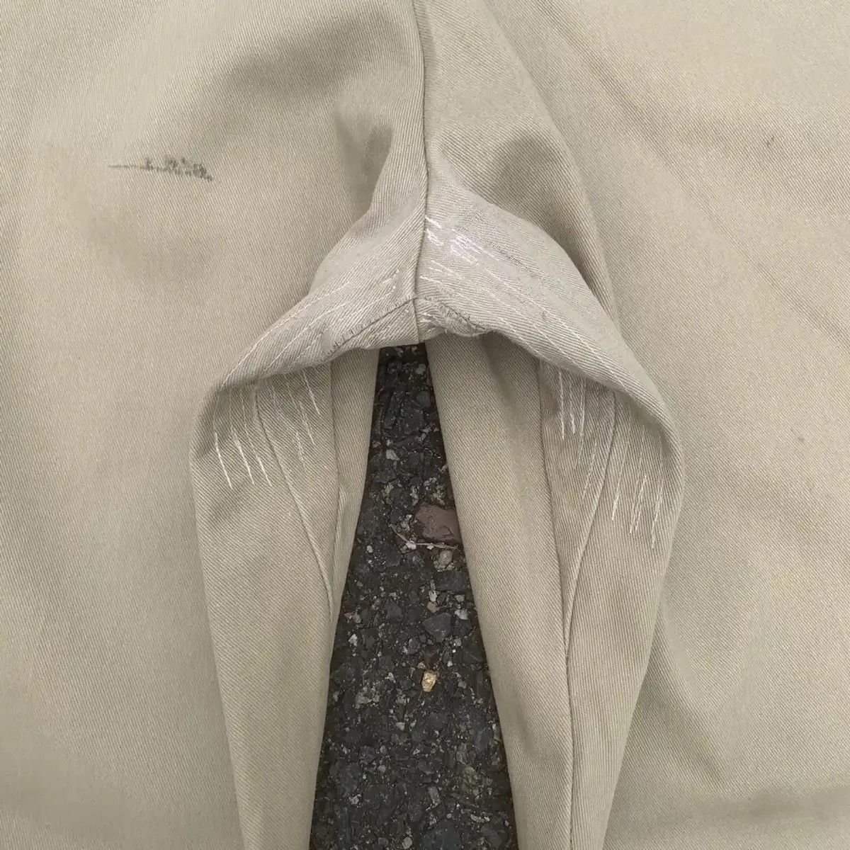 Dickies × Vintage VINTAGE DICKIES TROUSERS KHAKI BLANK TALON MADE IN U.S.A Size US 31 - 14 Thumbnail
