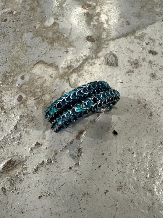 Gucci Gucci Blue Snake Silver Ring Size ONE SIZE - 4 Thumbnail