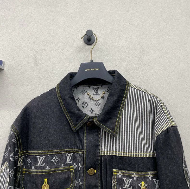 Louis Vuitton Louis Vuitton Black patchwork presbyopic full-print denim Size US M / EU 48-50 / 2 - 4 Thumbnail