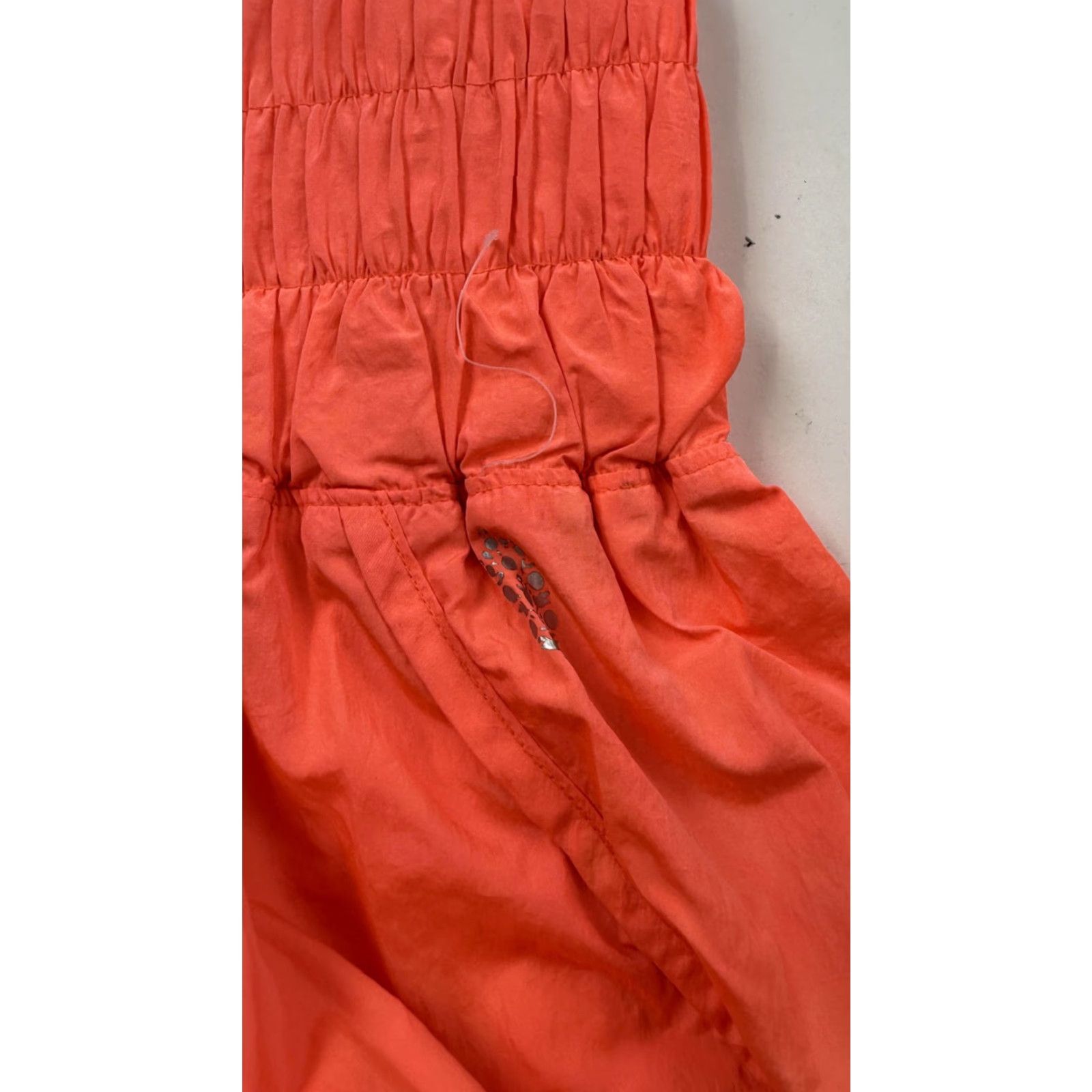 Vintage FP Movement Women's Athletic Running Shorts Small Coral Pink Smocked Waist Size 28" / US 6 / IT 42 - 2 Thumbnail