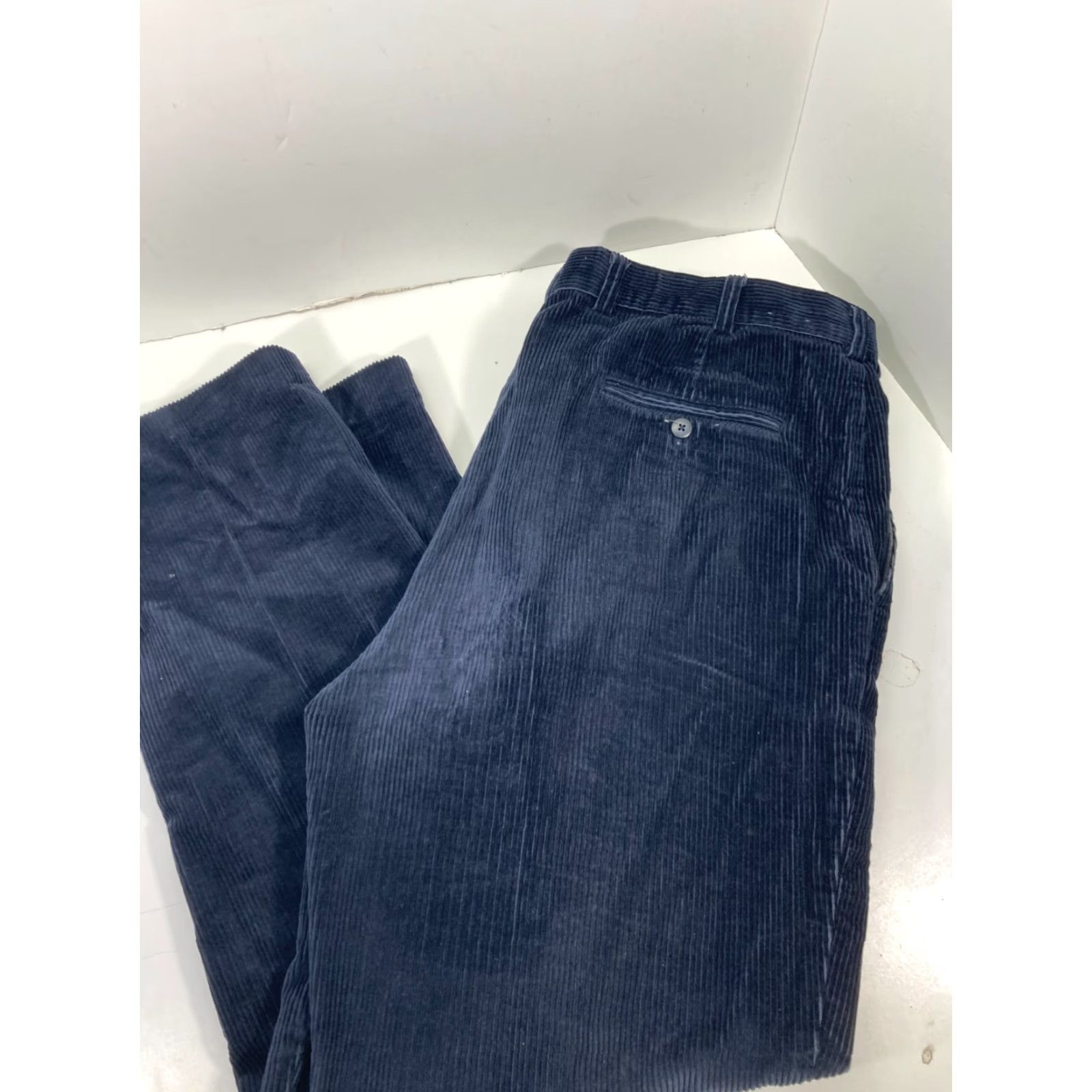Jos. A. Bank Jos A Bank Chino Pants Mens 40x32 Blue Corduroy Cotton Straight Leg Pockets Size US 40 / EU 56 - 5 Thumbnail