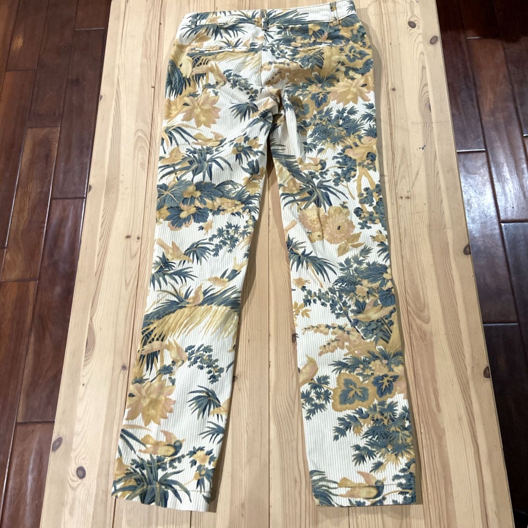 Anthropologie VINTAGE Anthropologie Chino Relaxed Fit Straight Leg Pants Black 25 Women Pants Bohemian City Hippie Pockets Flat Front - Size 42" / US 20 - 7 Thumbnail