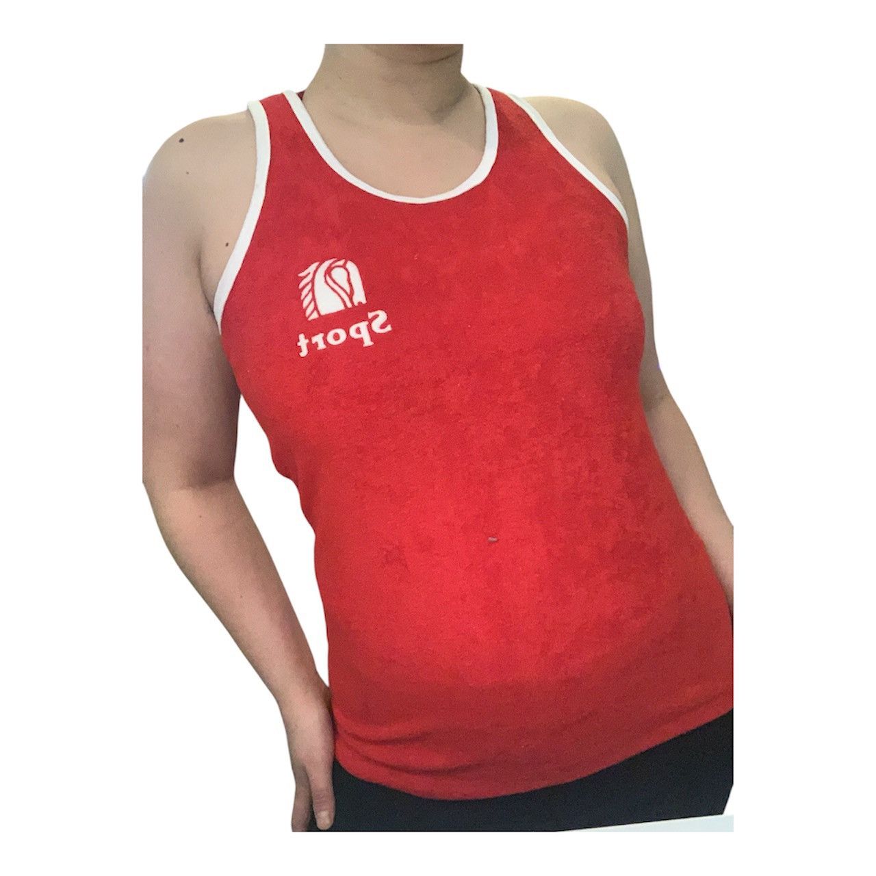 Vintage Vintage Authentic 80s Red Terrycloth Sports Tank Top Size M / US 6-8 / IT 42-44 - 10 Thumbnail