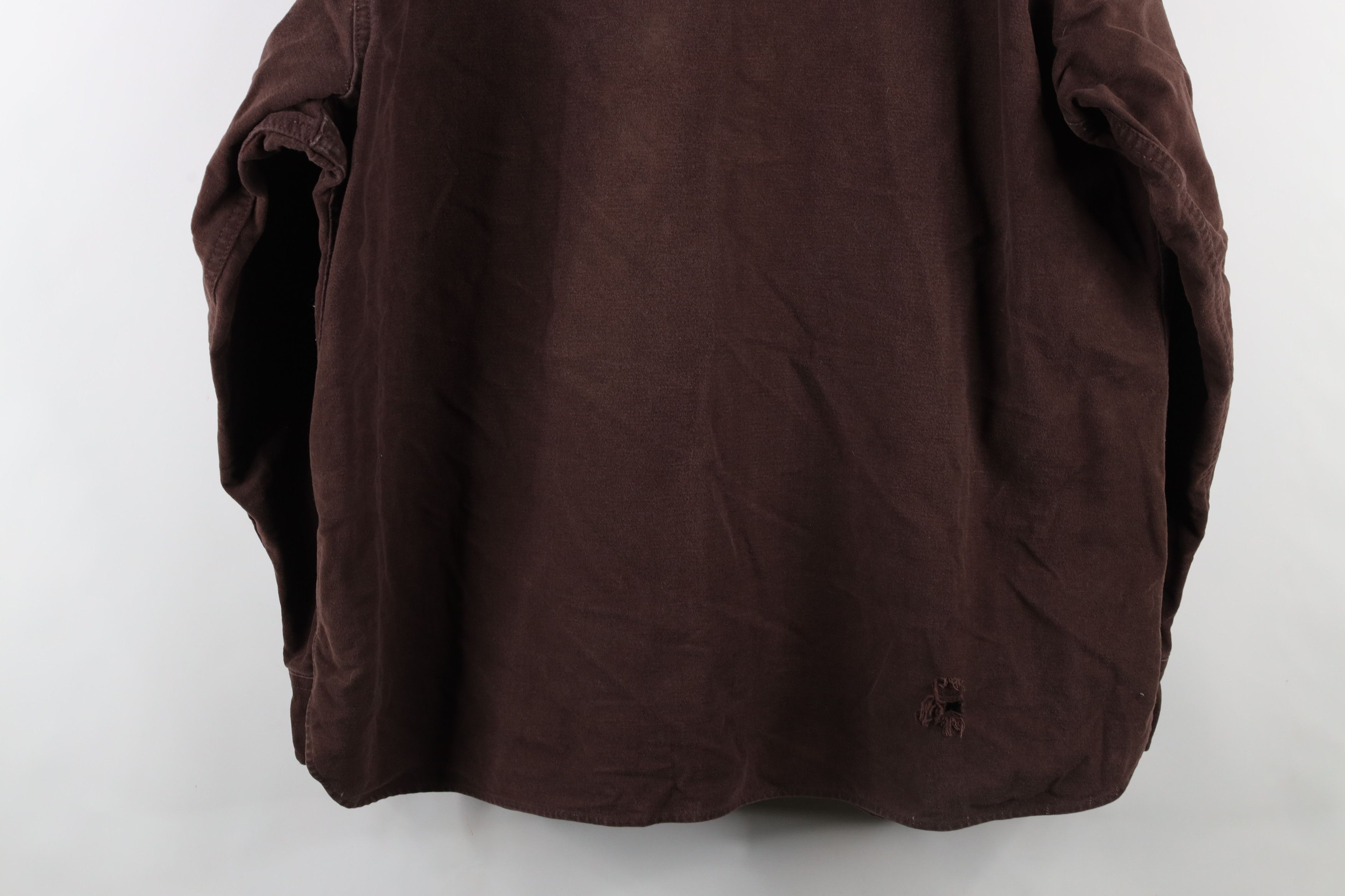 Vintage × Woolrich Woolen Mills Vintage 70s Woolrich Chamois Cloth Button Shirt Brown USA Size US XXL / EU 58 / 5 - 15 Thumbnail
