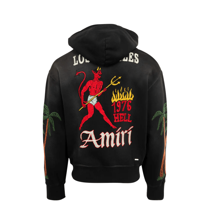 Amiri o1h1sh11225 Sinners Os Hoodie in Black Size US XL / EU 56 / 4 - 2 Thumbnail