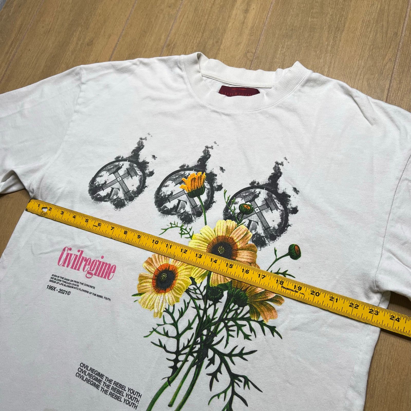 Civil Regime Civil Regime Floral Graphic T Shirt Mens L Streetwear Y2K Size US L / EU 52-54 / 3 - 5 Thumbnail