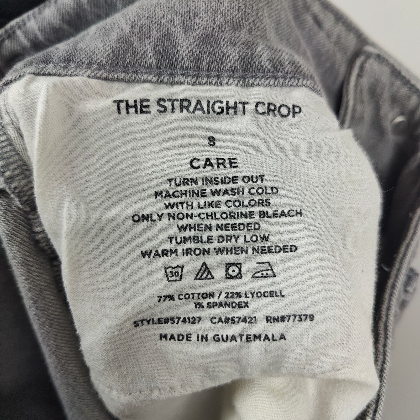 Ann Taylor Ann Taylor The Straight Crop Jeans Womens 8 Gray Wash Size 30" / US 8 / IT 44 - 7 Thumbnail