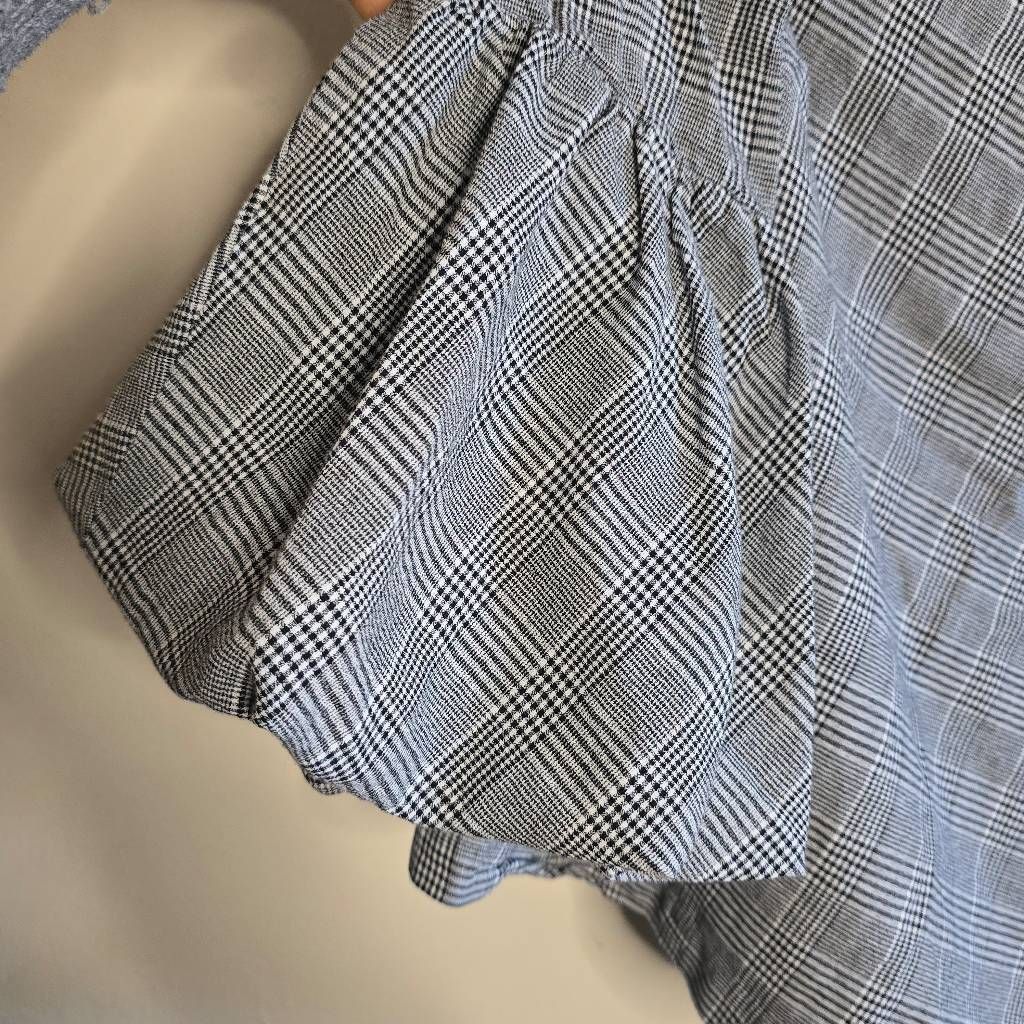 Laundry by Shelli Segal Laundry by Shelli Segal Plaid Bell Sleeve Top Womens Large 100% Cotton Blouse Size L / US 10 / IT 46 - 9 Thumbnail