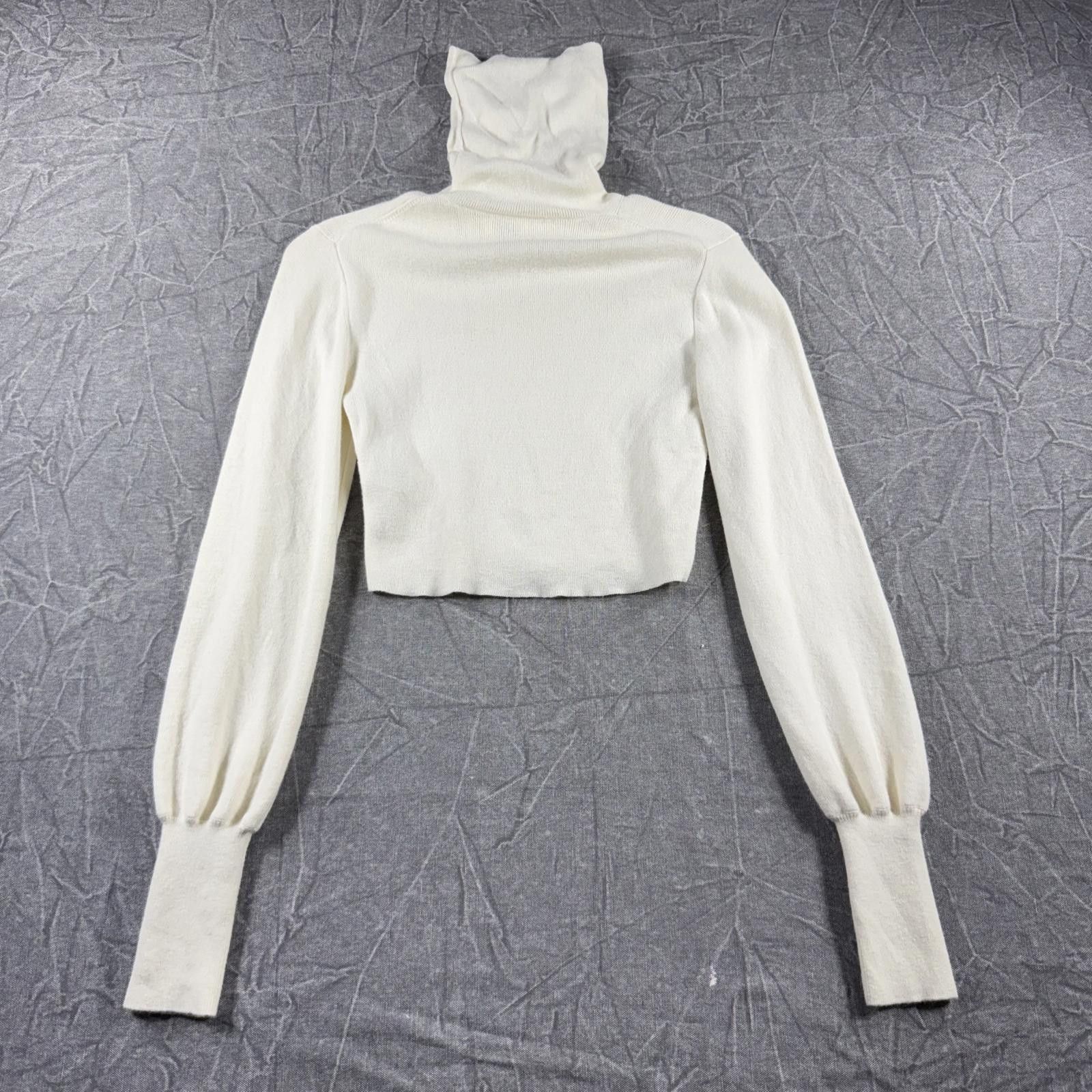 Other Wilfred Shirt Women's 2XS Cream Cropped Turtle Neck Size XXS / US 00 / IT 34 - 7 Thumbnail