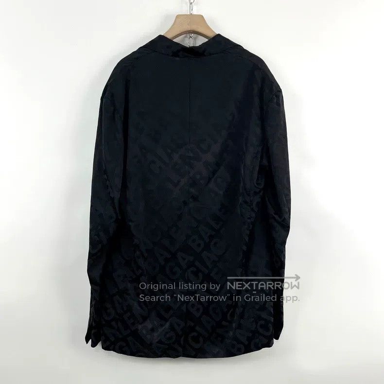 Balenciaga Balenciaga Black Hidden Logo Silk Blazer Jacket Size US S / EU 44-46 / 1 - 2 Thumbnail
