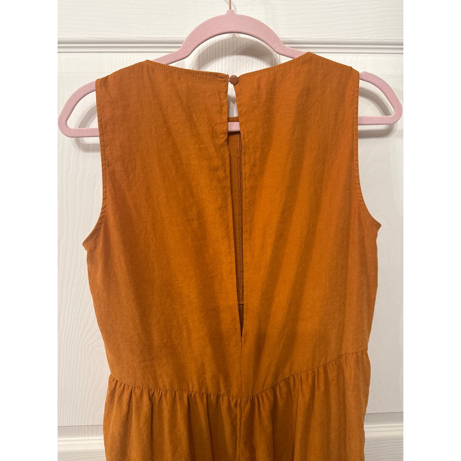 Asos ASOS Minimal Jumpsuit Ruching Detail Keyhole Back Mustard, 2 Size 26" / US 2 / IT 38 - 8 Thumbnail