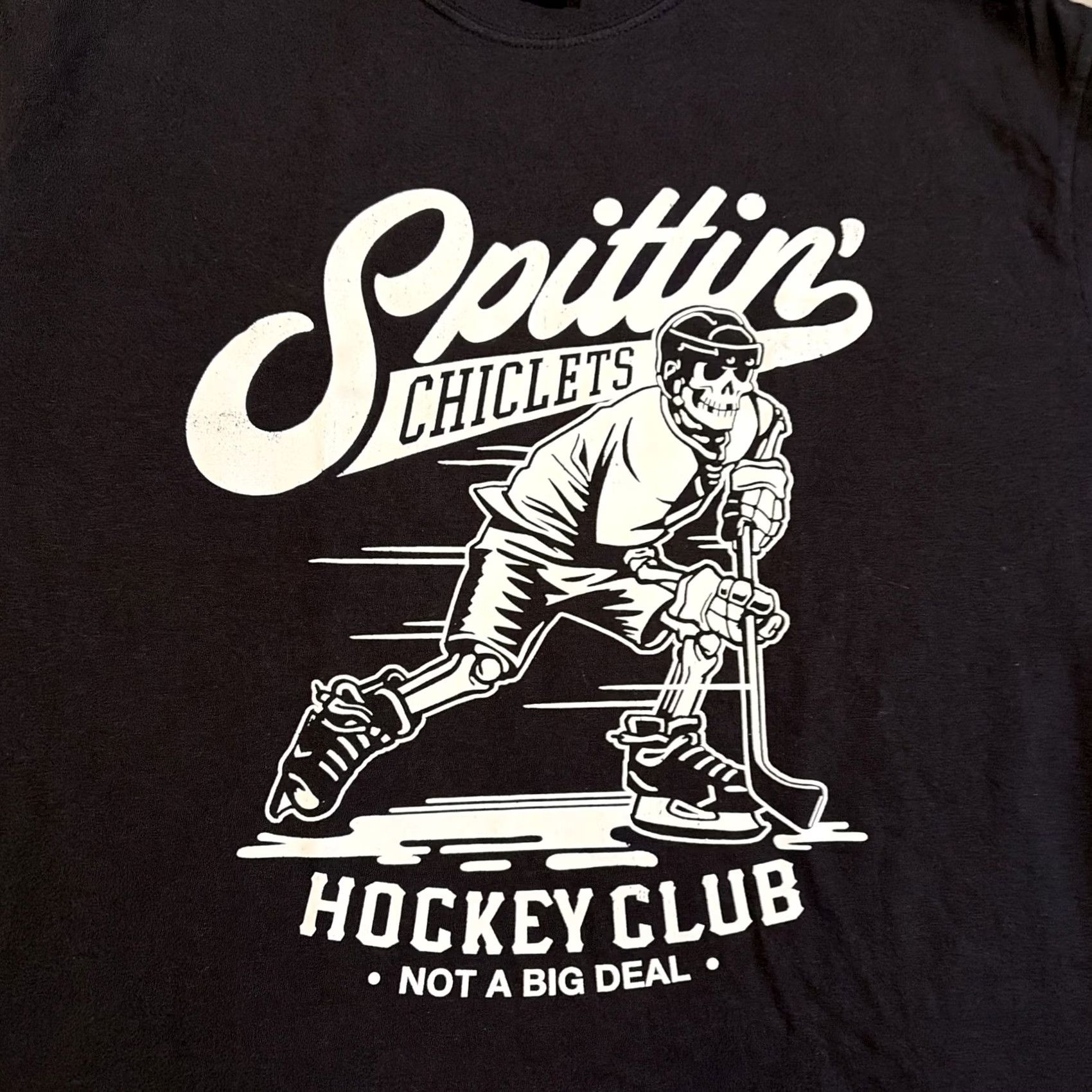 Vintage Barstool Sports Spittin’ Chiclets Hockey Club T Shirt Men’s Size XL Black Cotton Crew Neck Short Sleeve Graphic Print Shirt Mens XL Size US XL / EU 56 / 4 - 2 Thumbnail