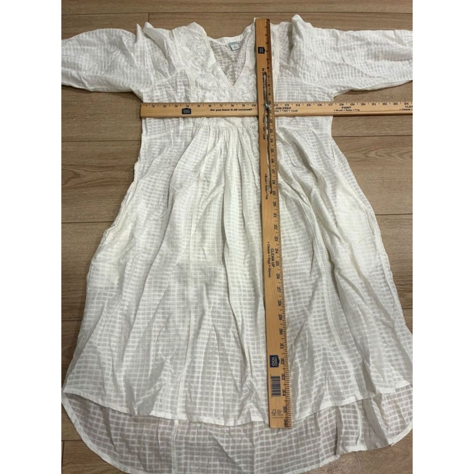 Vintage Sundance Sonata Easy Dress UNLINED Embroidered Cotton Dress Women S Midi White A-Line Regular Size S Size S / US 4 / IT 40 - 5 Thumbnail