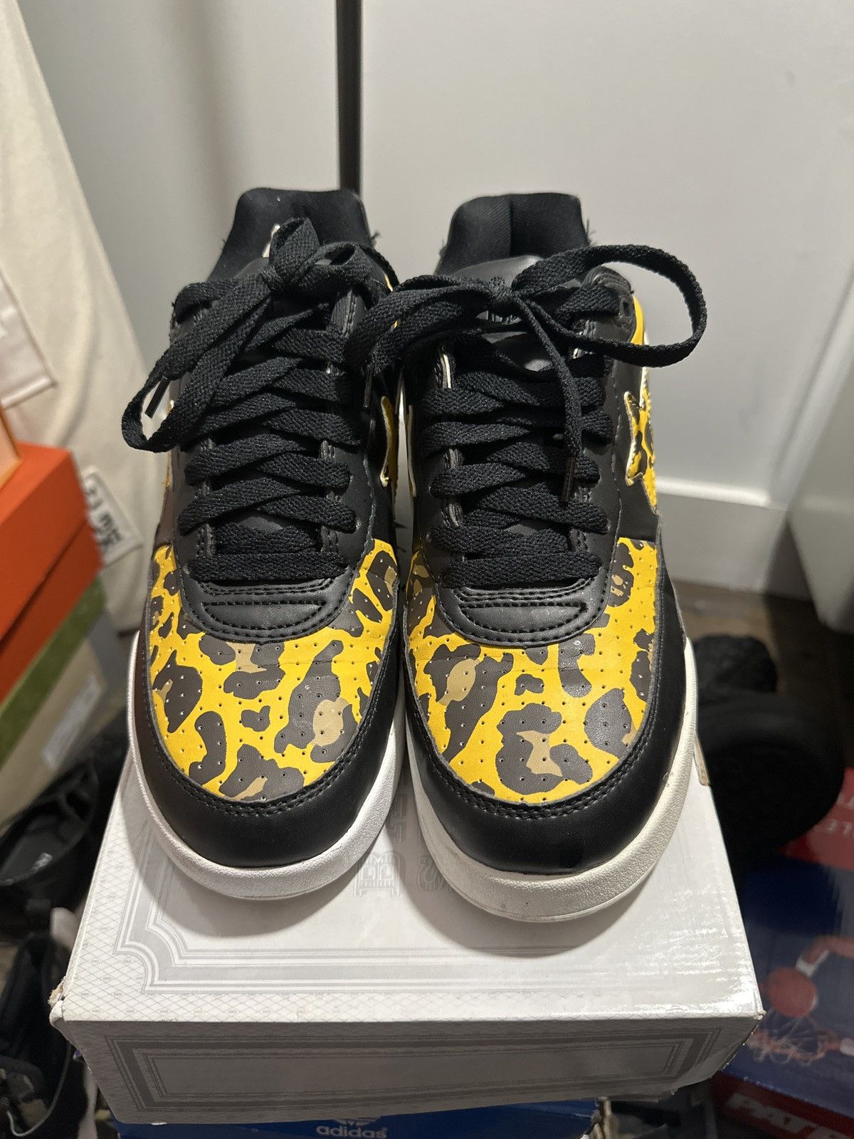 Bape 2014 Bapesta Roadsta Leather Leopard Print Size US 9.5 / EU 42-43 - 6 Thumbnail