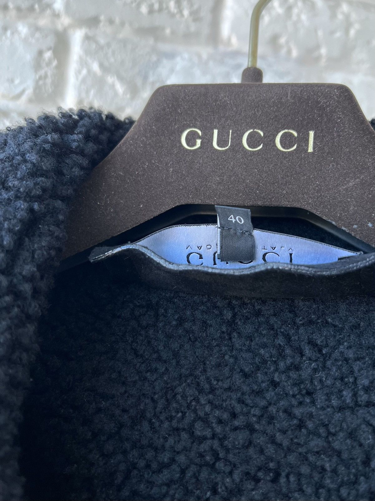 Gucci Gucci Leather Double-Breasted Shearling Jacket Size S / US 4 / IT 40 - 11 Thumbnail