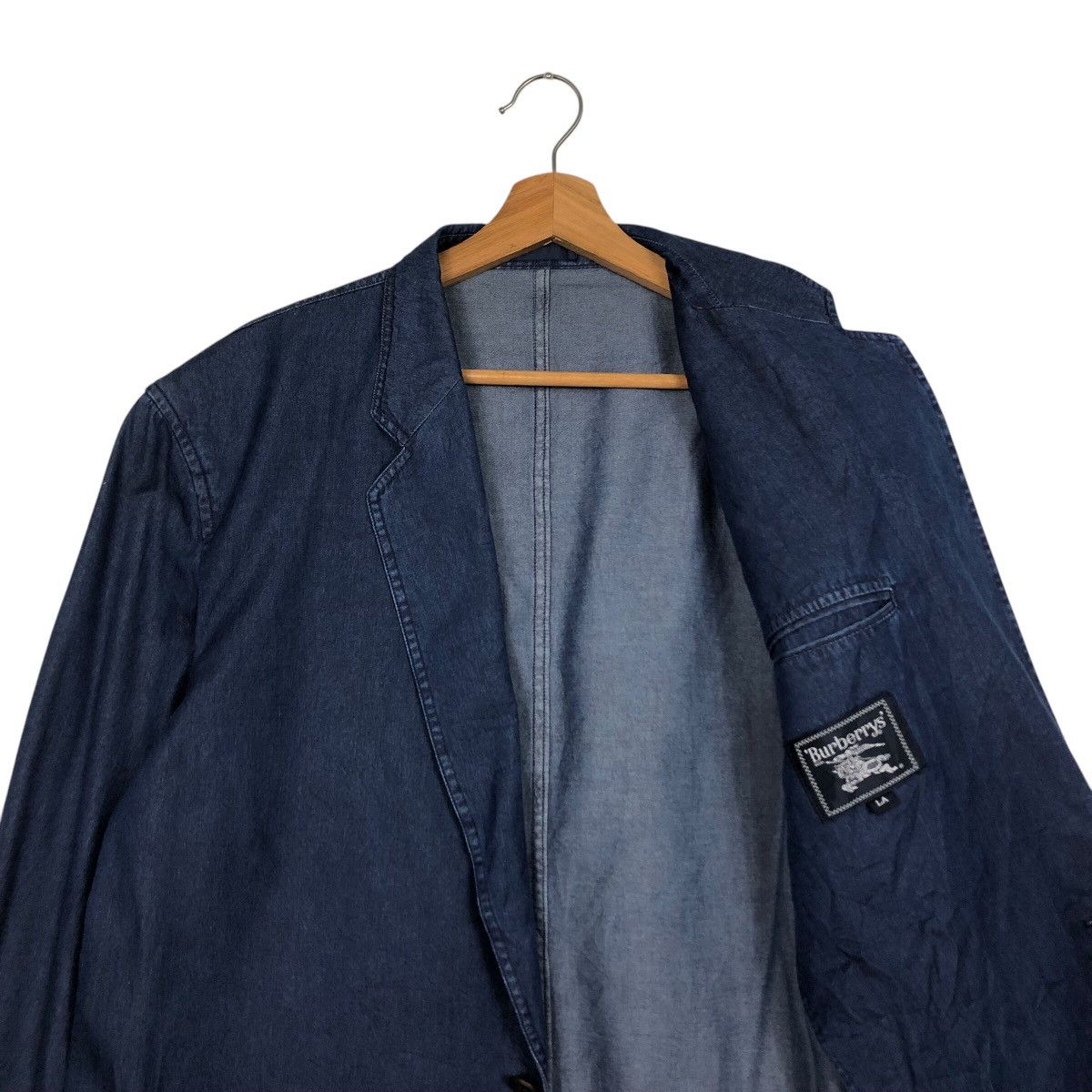 Burberry 📌Vintage Chore Jacket Denim Blue Burberrys Double Breast Size US M / EU 48-50 / 2 - 13 Thumbnail