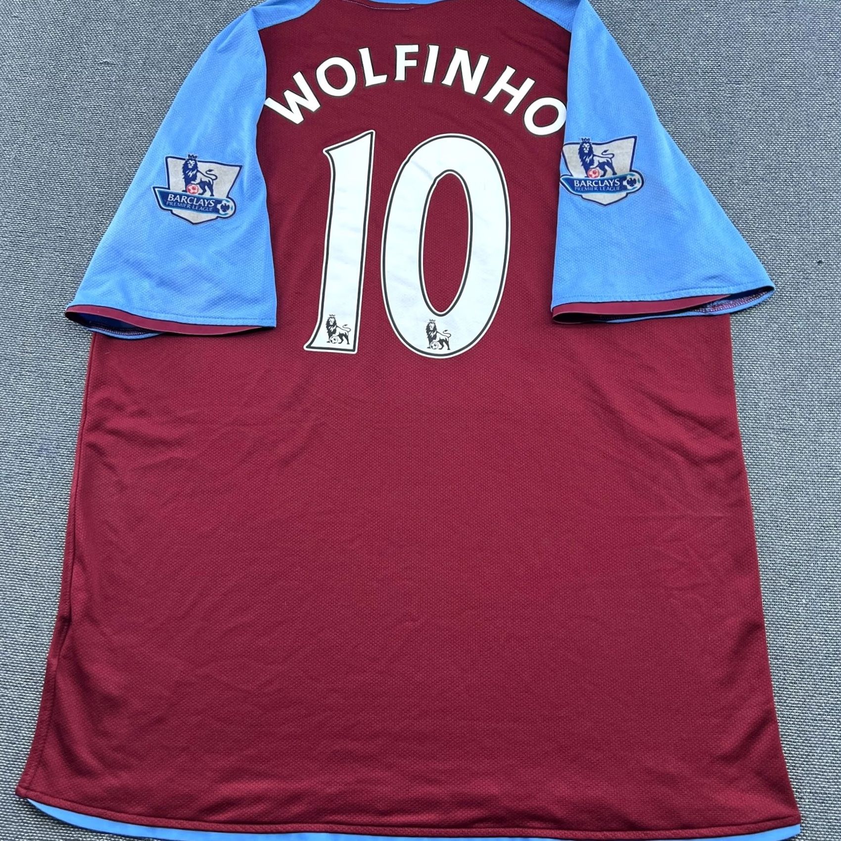Nike Aston Villa Nike Shirt Jersey Football Mens XL Multicolor Short Sleeve Pullover Round Neck Quick Dry Moisture Wicking 2008 2009 Home Size XL Mens Size US XL / EU 56 / 4 - 4 Thumbnail
