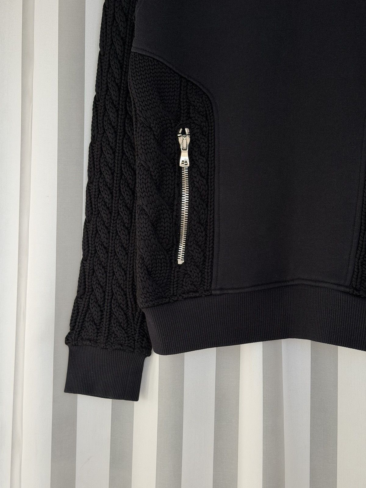 Balmain BALMAIN FW2014 Army Cabel Knit Zip Sweater Decarnin Black Size US M / EU 48-50 / 2 - 8 Thumbnail