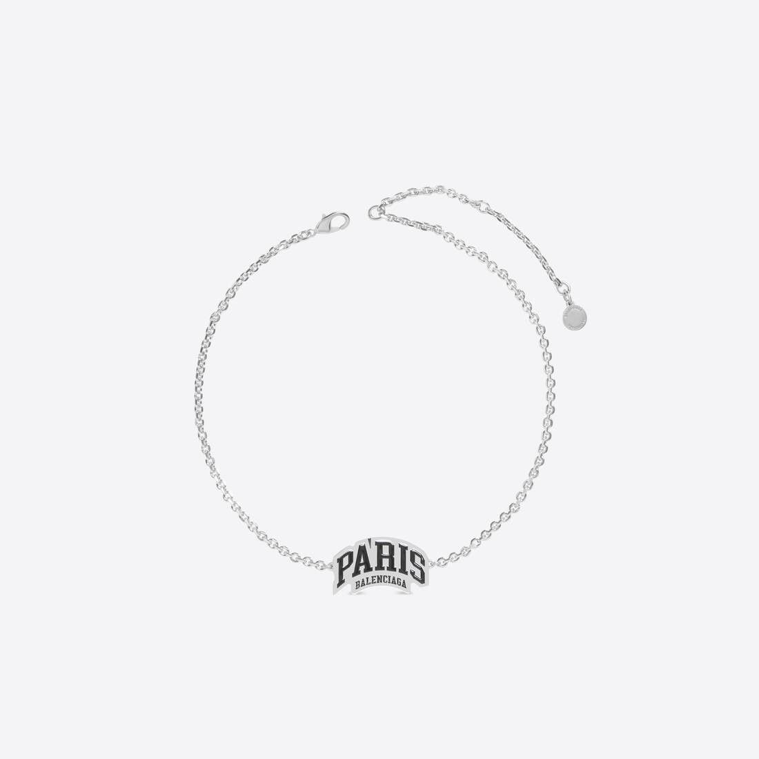 Balenciaga o1la1rc1a0924 Size: OS / Cities Paris Necklace in Silver Size ONE SIZE - 4 Thumbnail