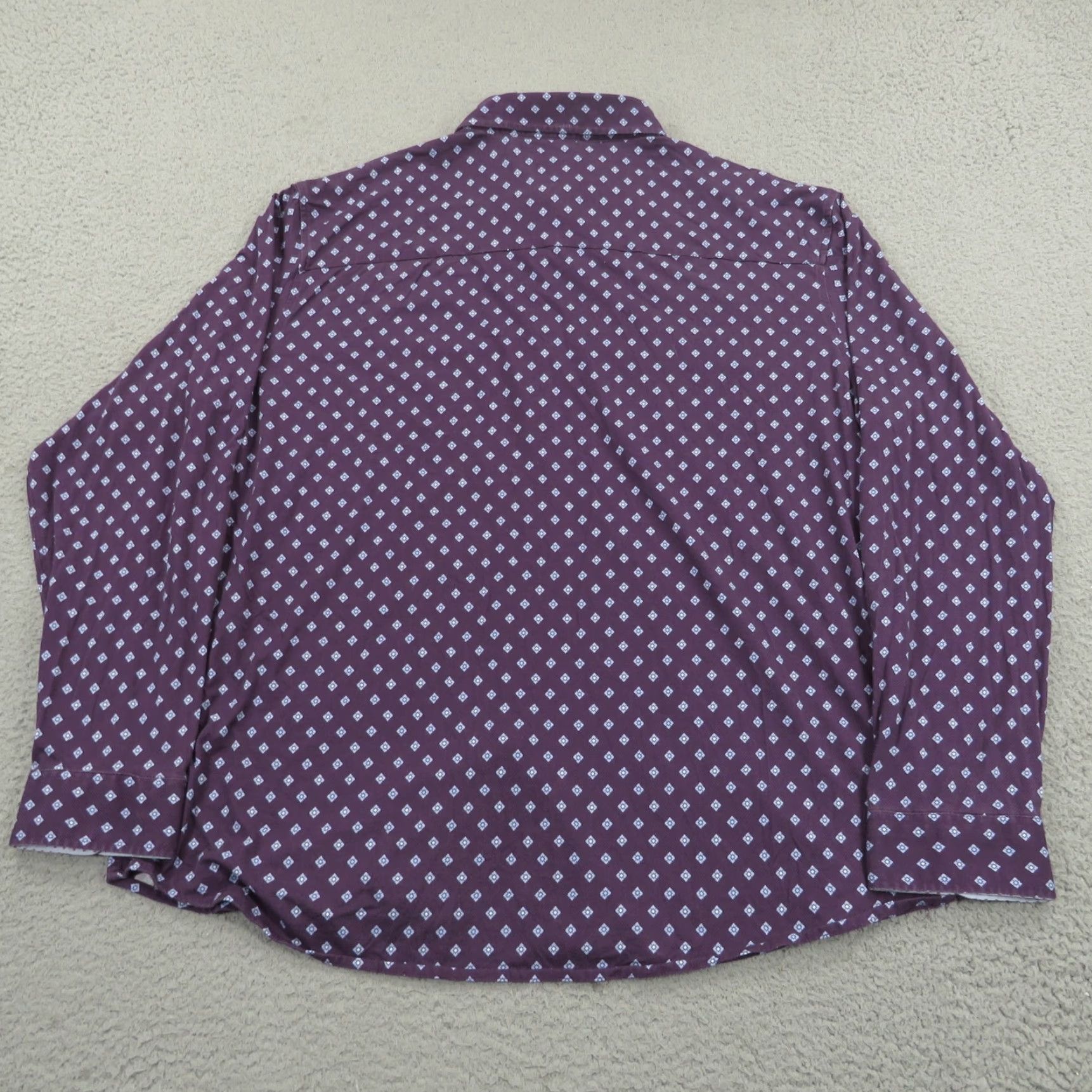 Vintage Buttercloth Shirt Mens 3XL Purple Cotton Performance Cooling Button-Up Classic Modern Geometric Pocket? (No pocket specified) Size US XXL / EU 58 / 5 - 6 Thumbnail