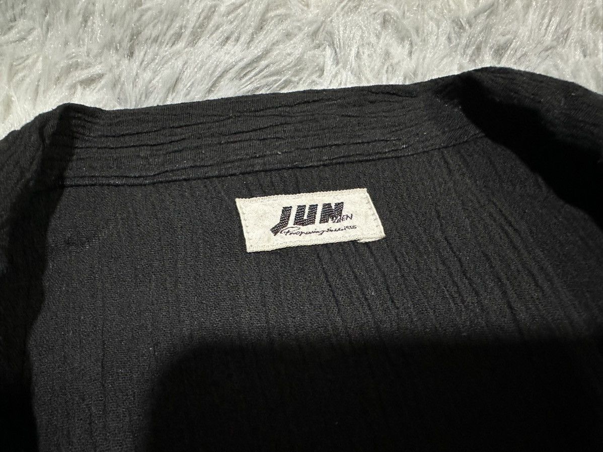 JUN MEN 🔥Vintage Jun Men Black Pleated Shirt Short Sleeve Size US L / EU 52-54 / 3 - 8 Thumbnail