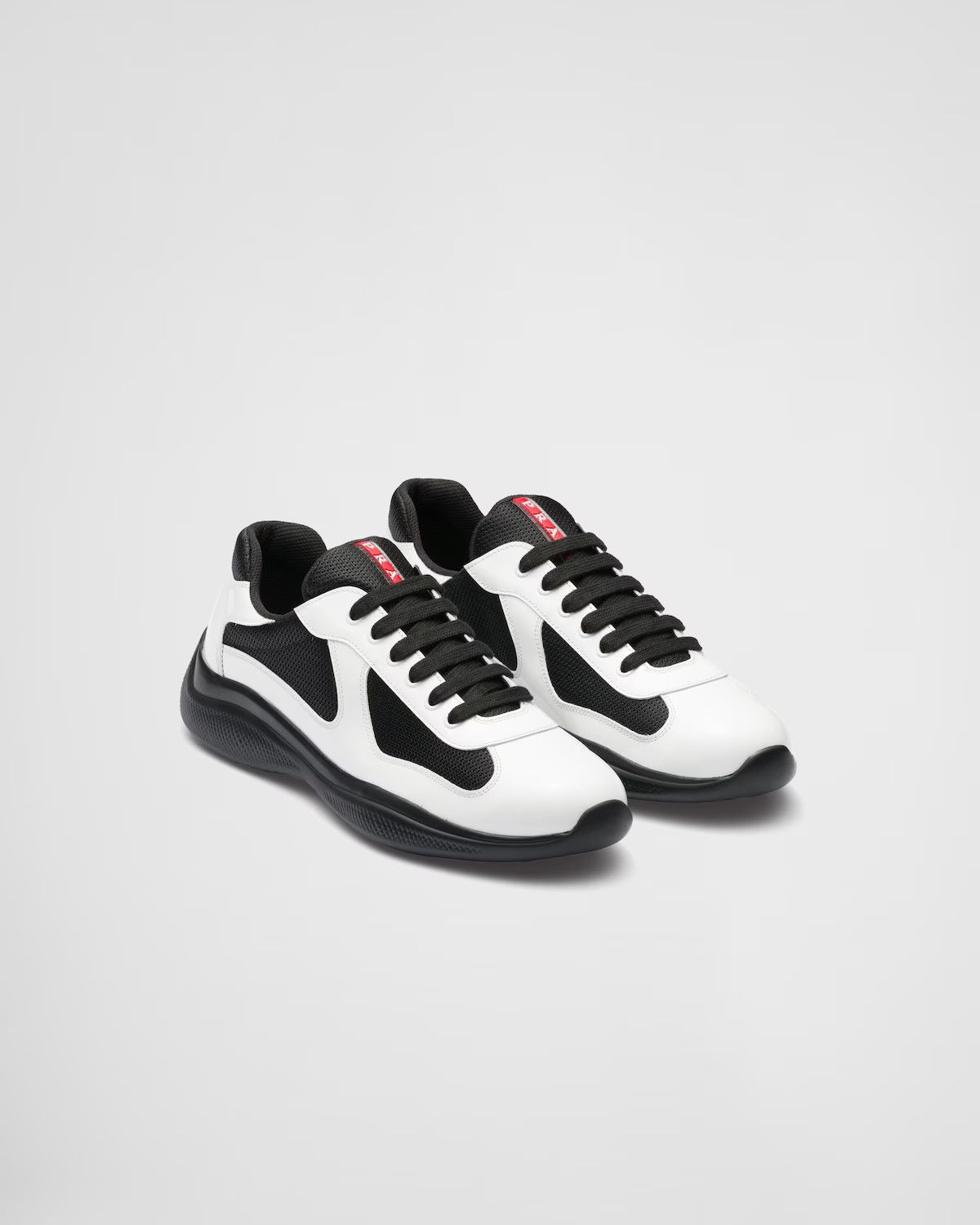 image of Prada Sneakers Trinagle Cloudbust 4E3400_Asz_F0964 in Black/White, Men's (Size 10)