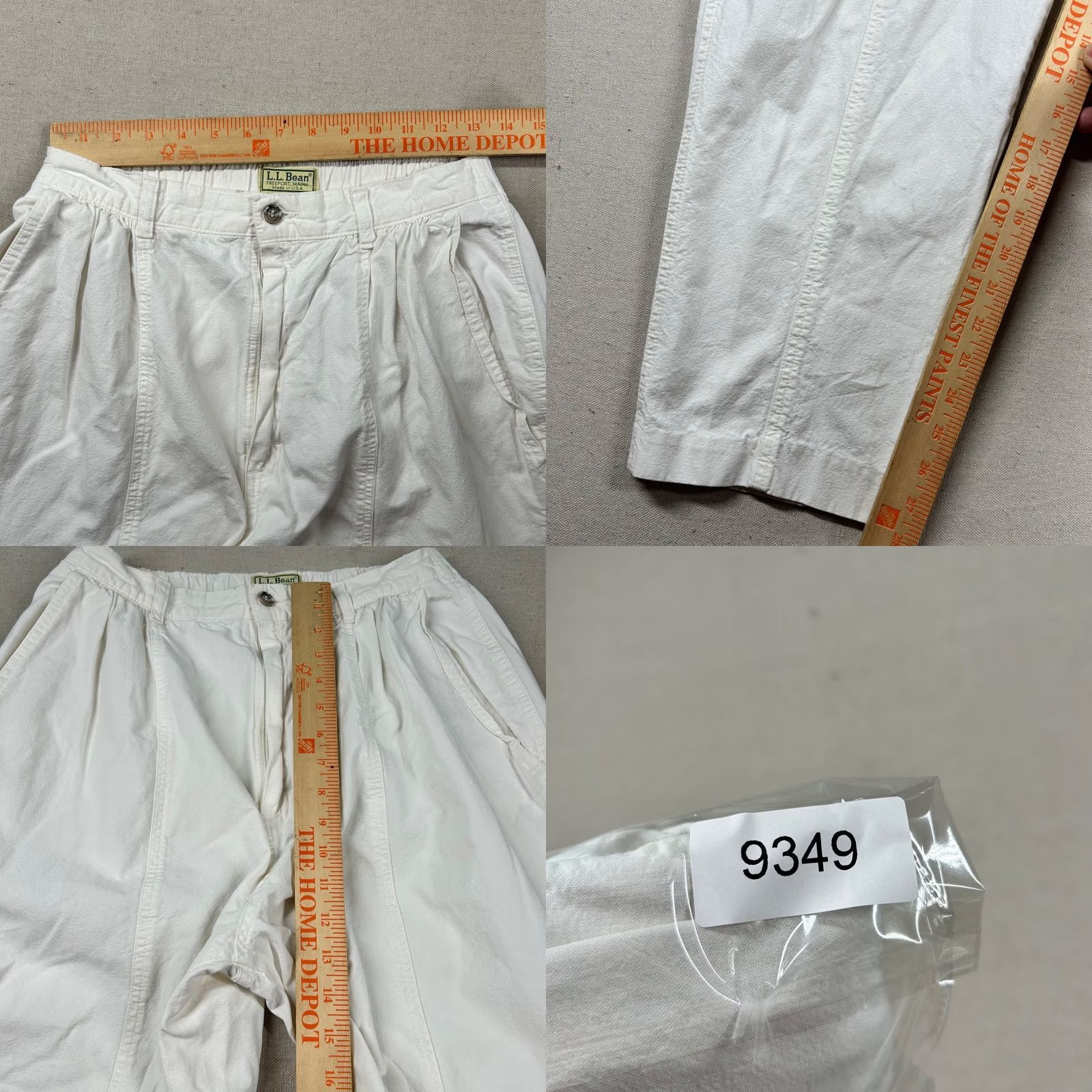 Vintage VINTAGE LL Bean Pants Womens 12 Linen Blend Mom High Rise Taper 80s USA White Size 34" / US 12 / IT 48 - 8 Thumbnail