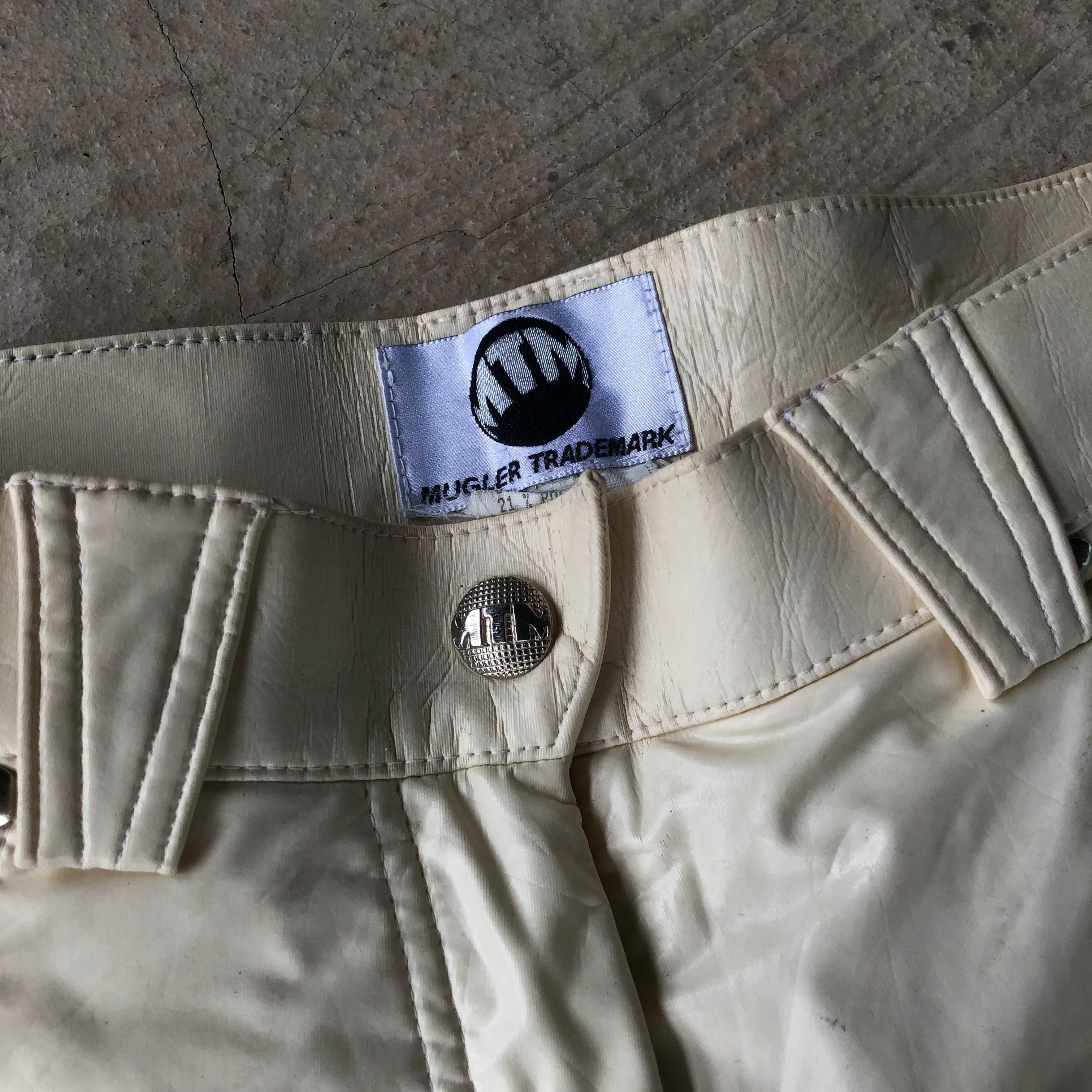 Thierry Mugler 1980s Thierry Mugler Leather Pants Size US 29 - 5 Thumbnail