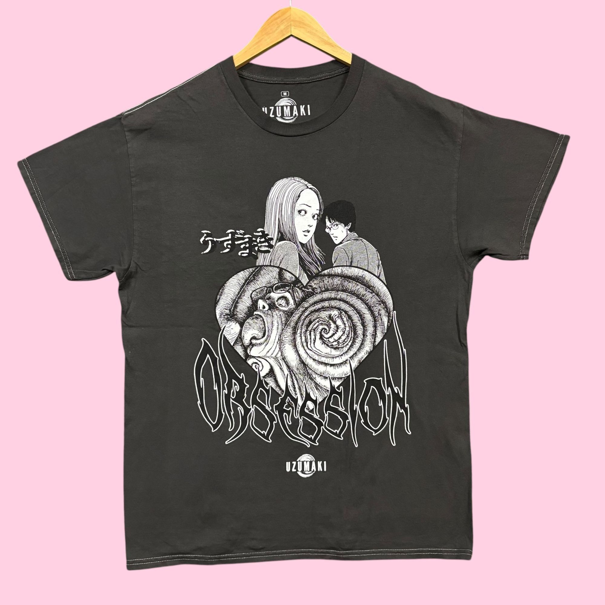 Anime Junji Ito Uzumaki Obsession Horror Manga Tee M Size US M / EU 48-50 / 2 - 1 Thumbnail