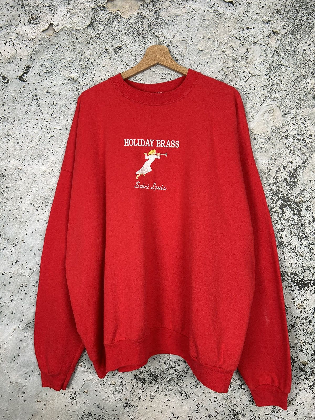 Other Vintage Holiday Brass Saint Luis Red Crewneck Boxy 90s Size US XXL / EU 58 / 5 - 1 Thumbnail