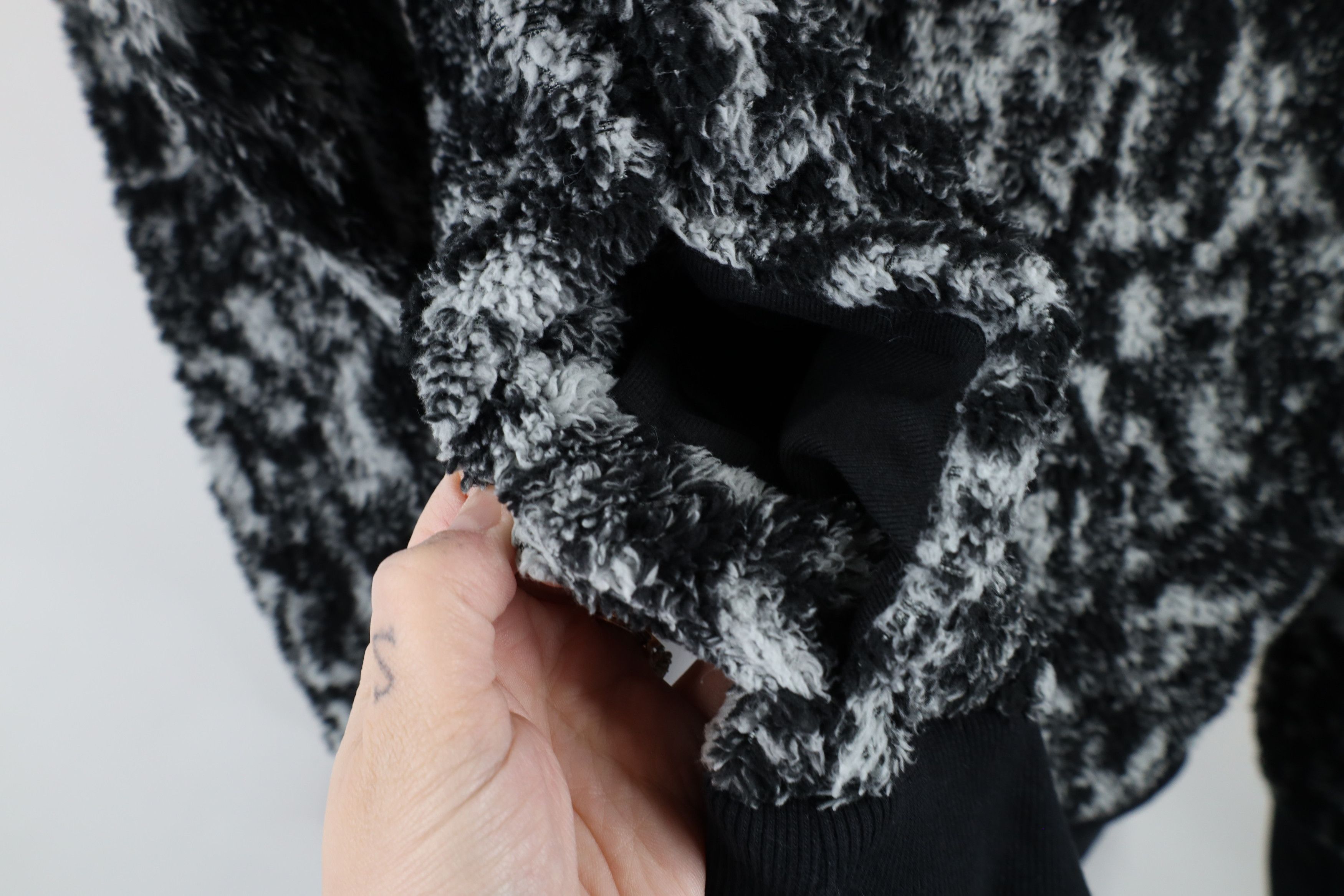 Athleta × Vintage Athleta Sherpa Deep Pile Fleece Jacquard Hoodie Sweatshirt Size XS / US 0-2 / IT 36-38 - 8 Thumbnail